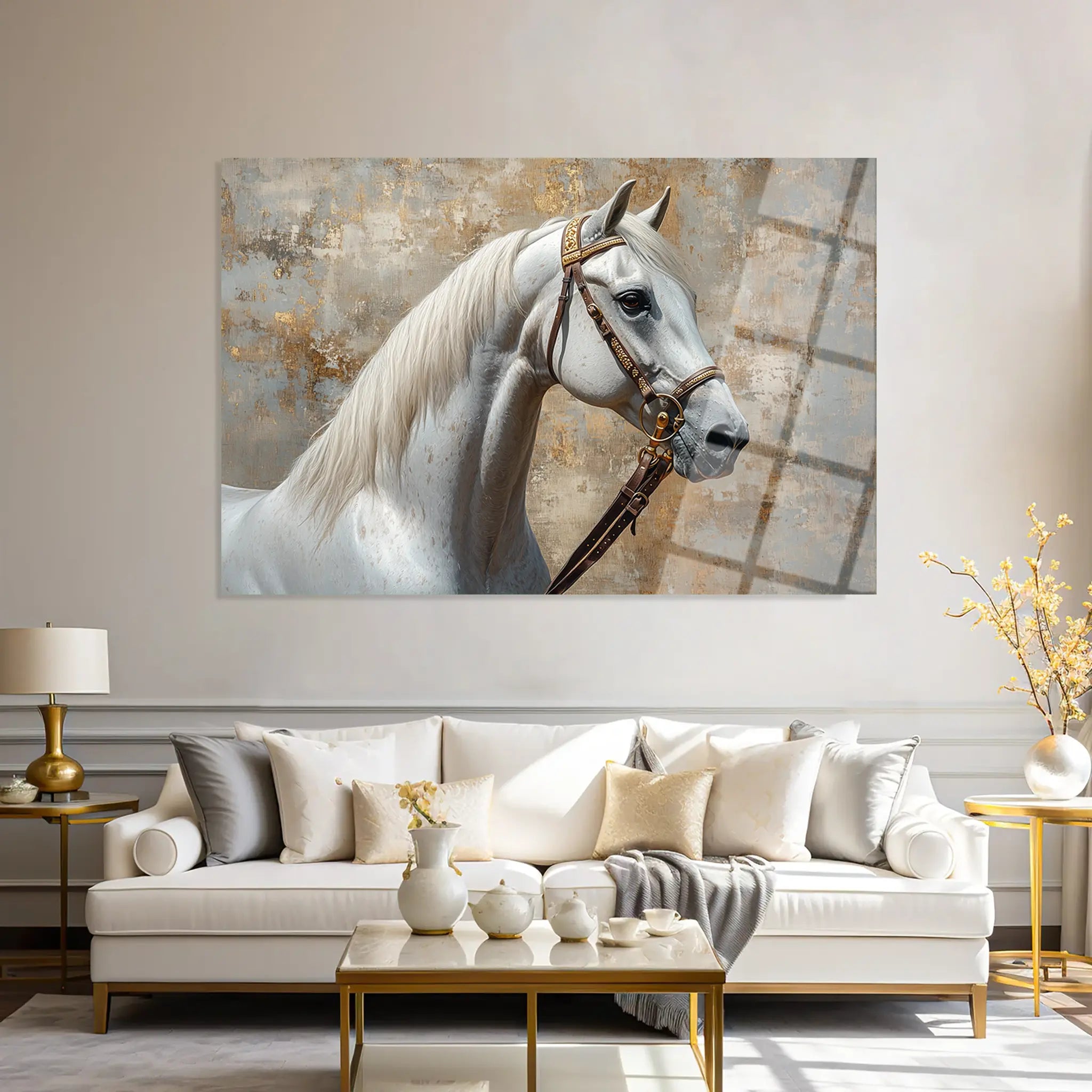 Horses Glass Wall Art