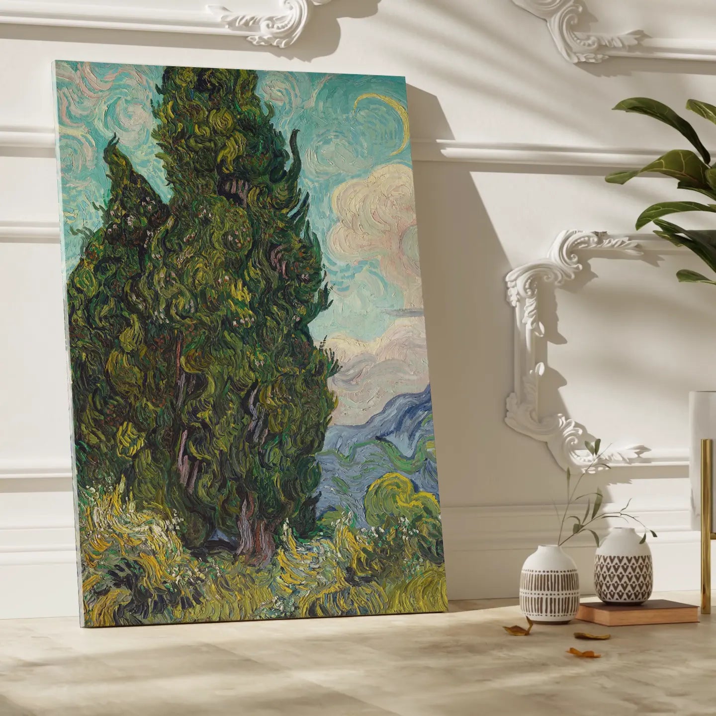 Cypresses (1889) by Vincent van Gogh