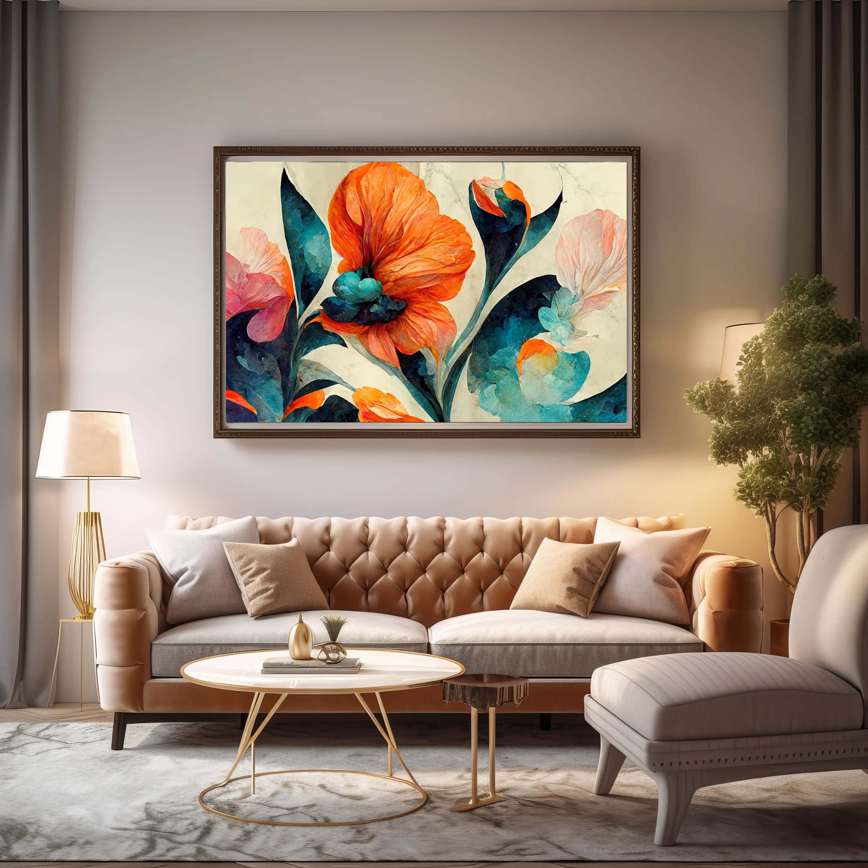 Floral Canvas Wall Art SAD706