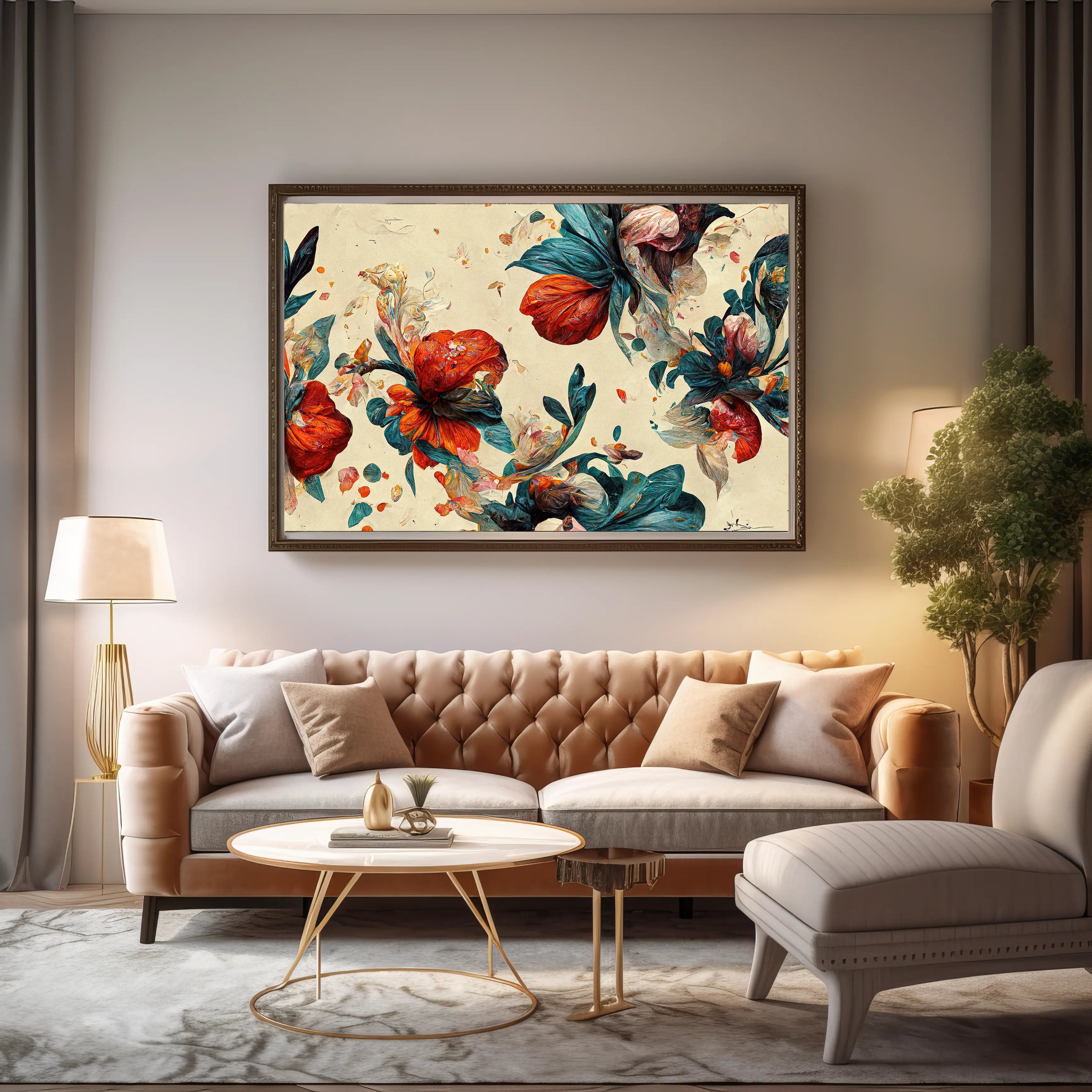 Floral Canvas Wall Art SAD707