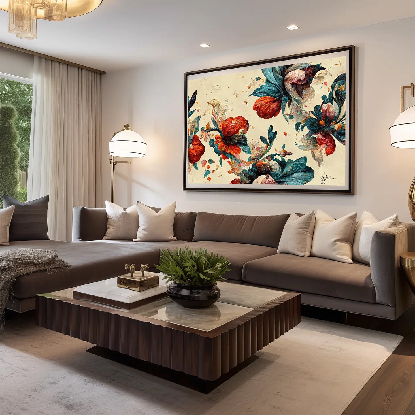 Floral Canvas Wall Art SAD707
