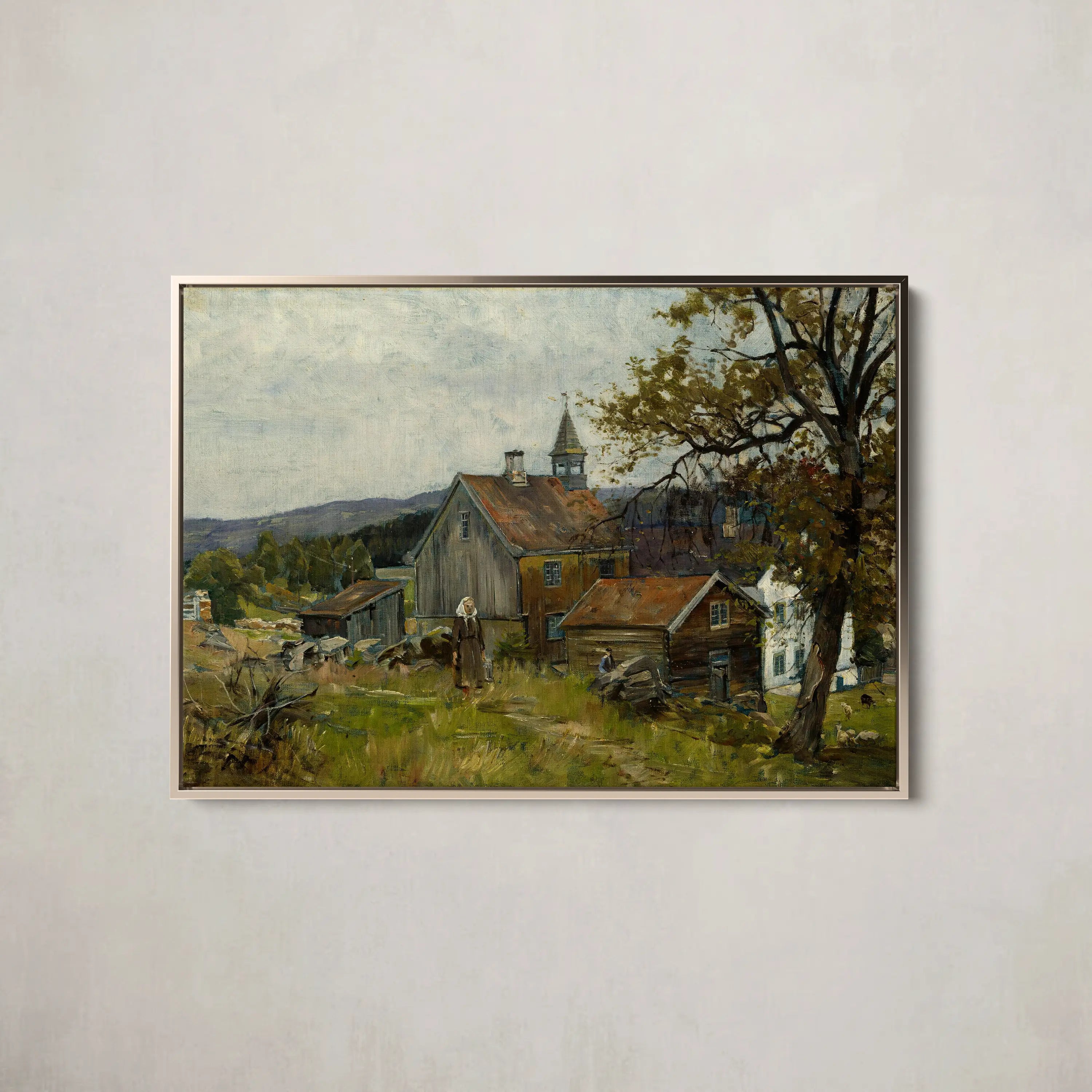 Farm, Vik at Stange (1884) by Gerhard Munthe