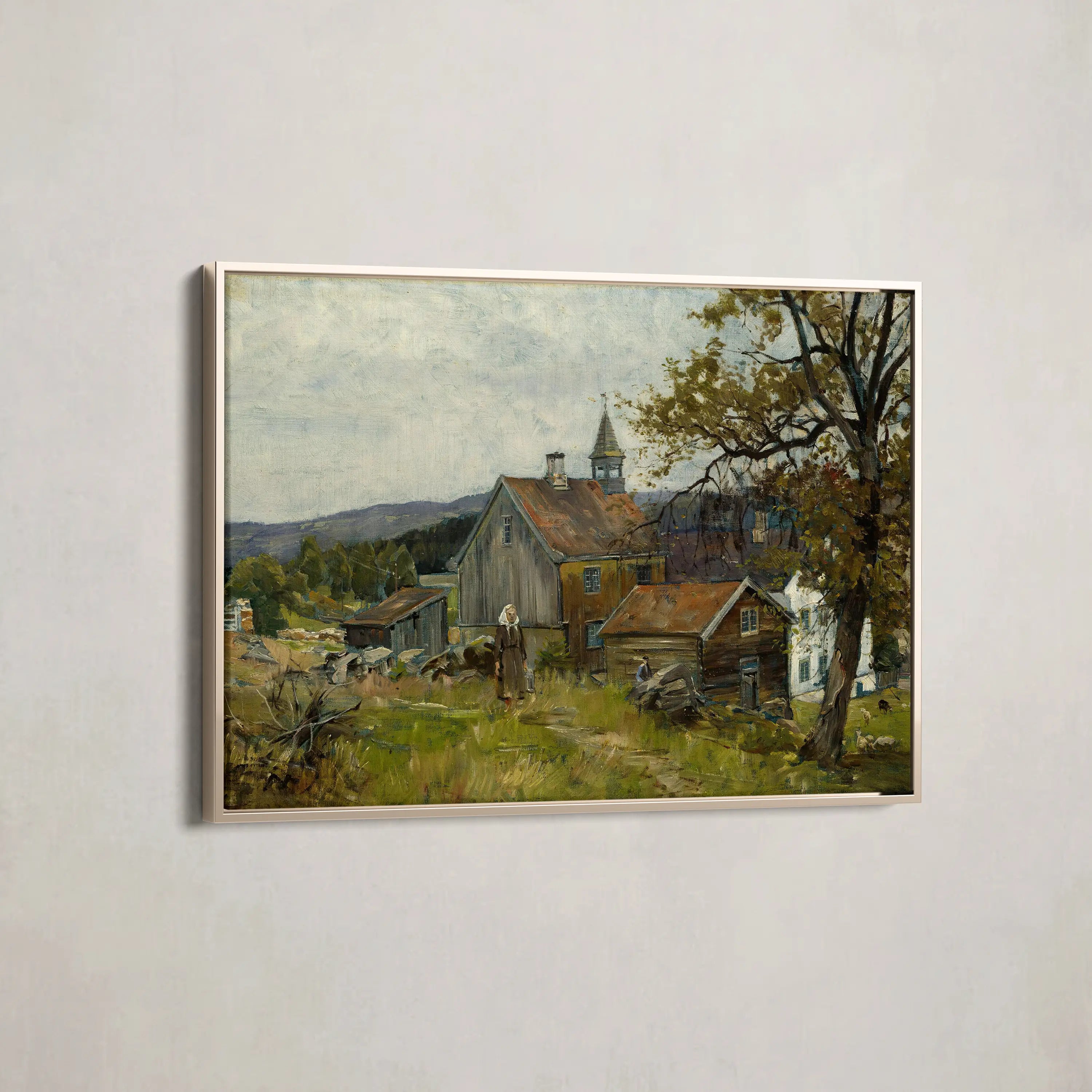 Farm, Vik at Stange (1884) by Gerhard Munthe