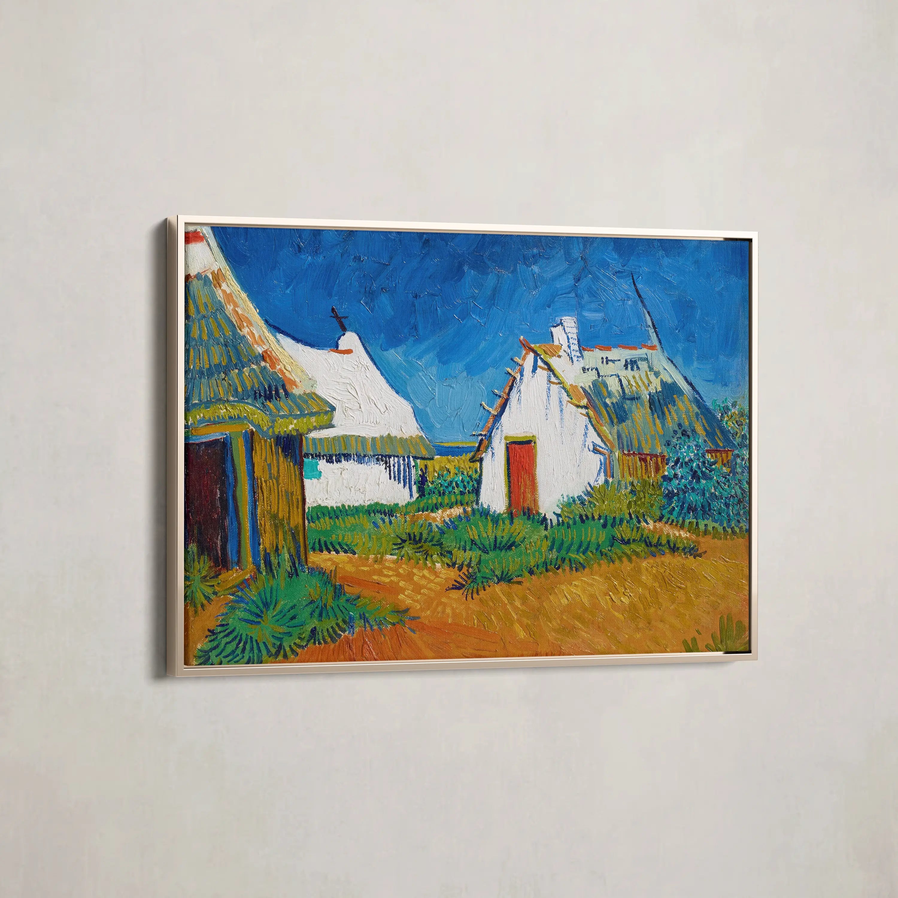 Three white cottages in Saintes-Maries (1888) by Vincent van Gogh
