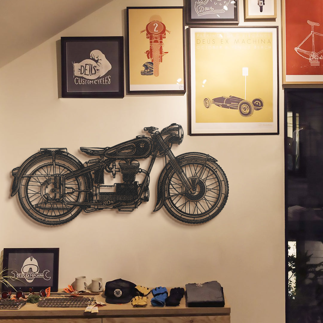 Cafe Racer Metal Wall Art