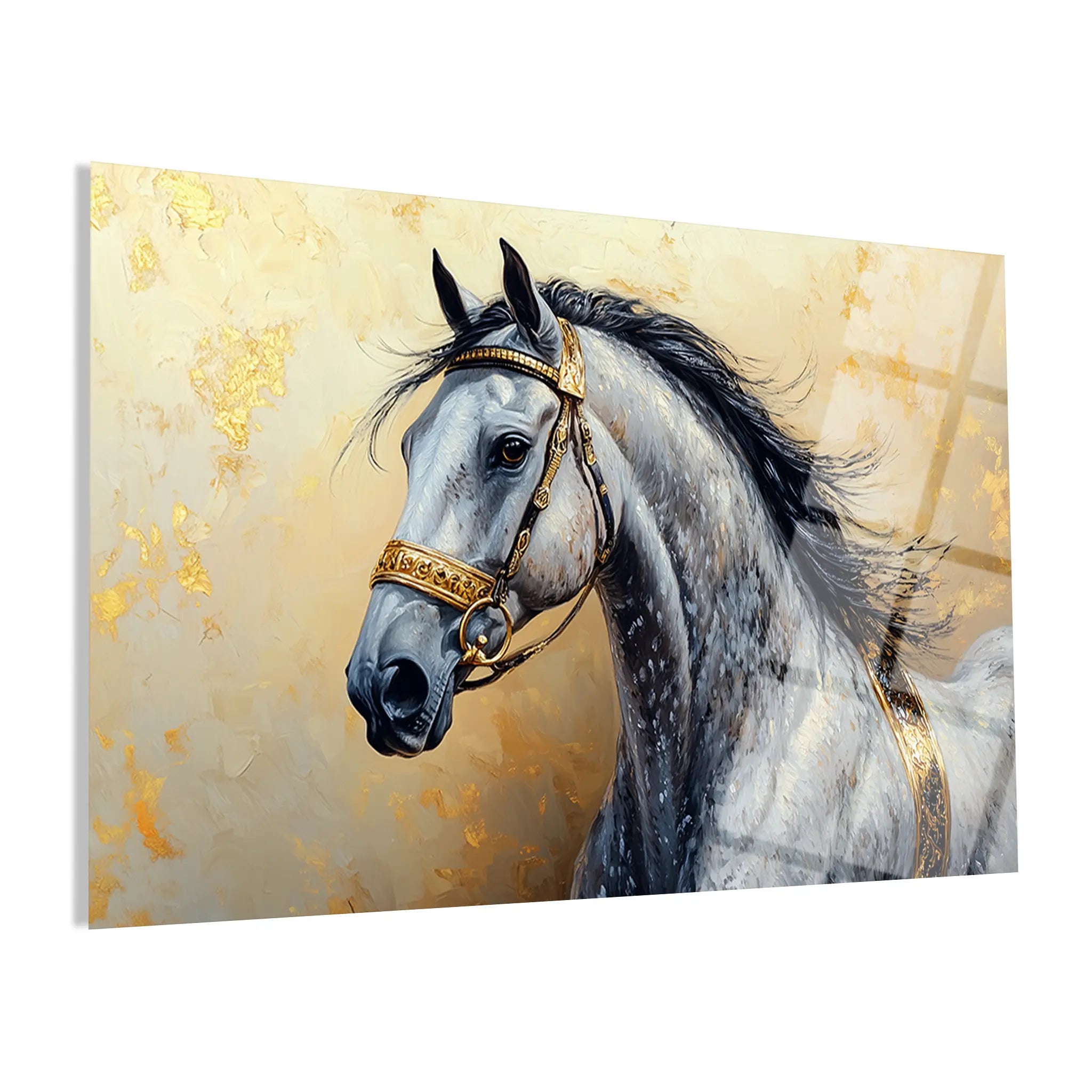 Horses Glass Wall Art GAD095-H 90 x 60 cm