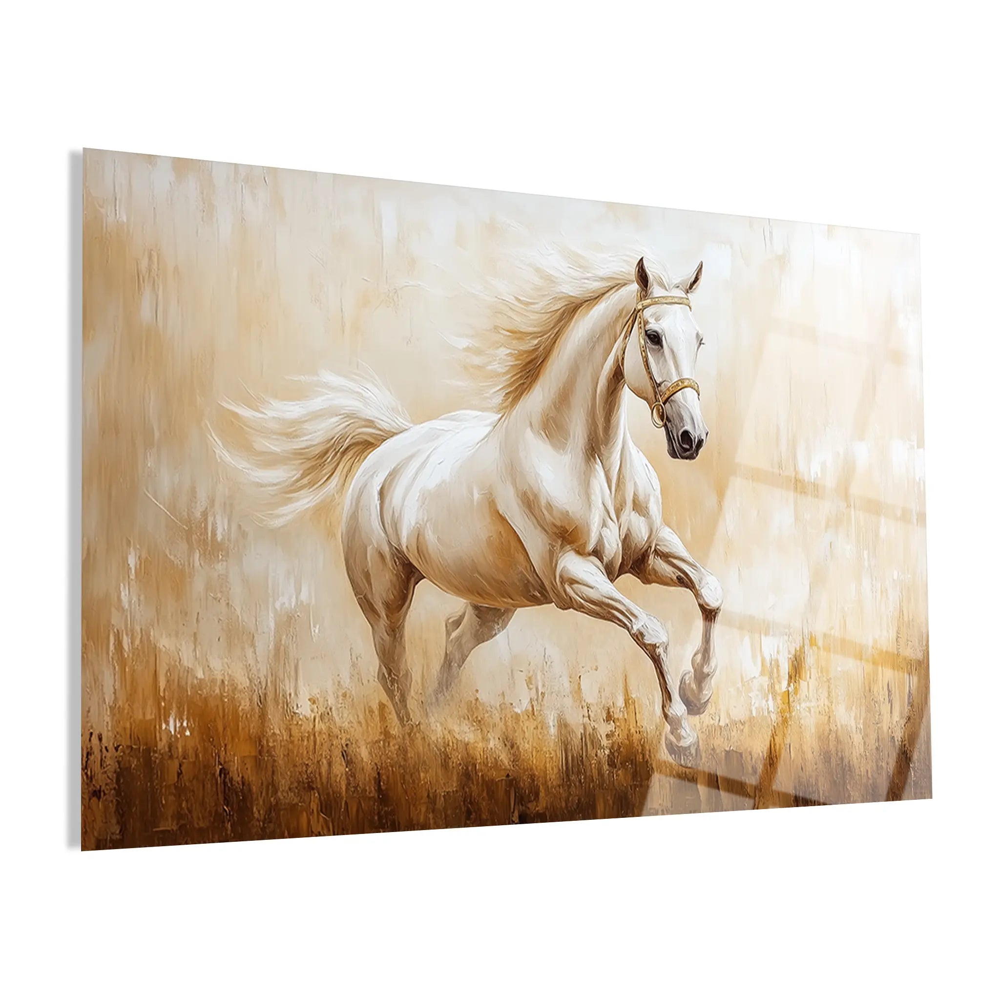 Horses Glass Wall Art GAD104-H 90 x 60 cm