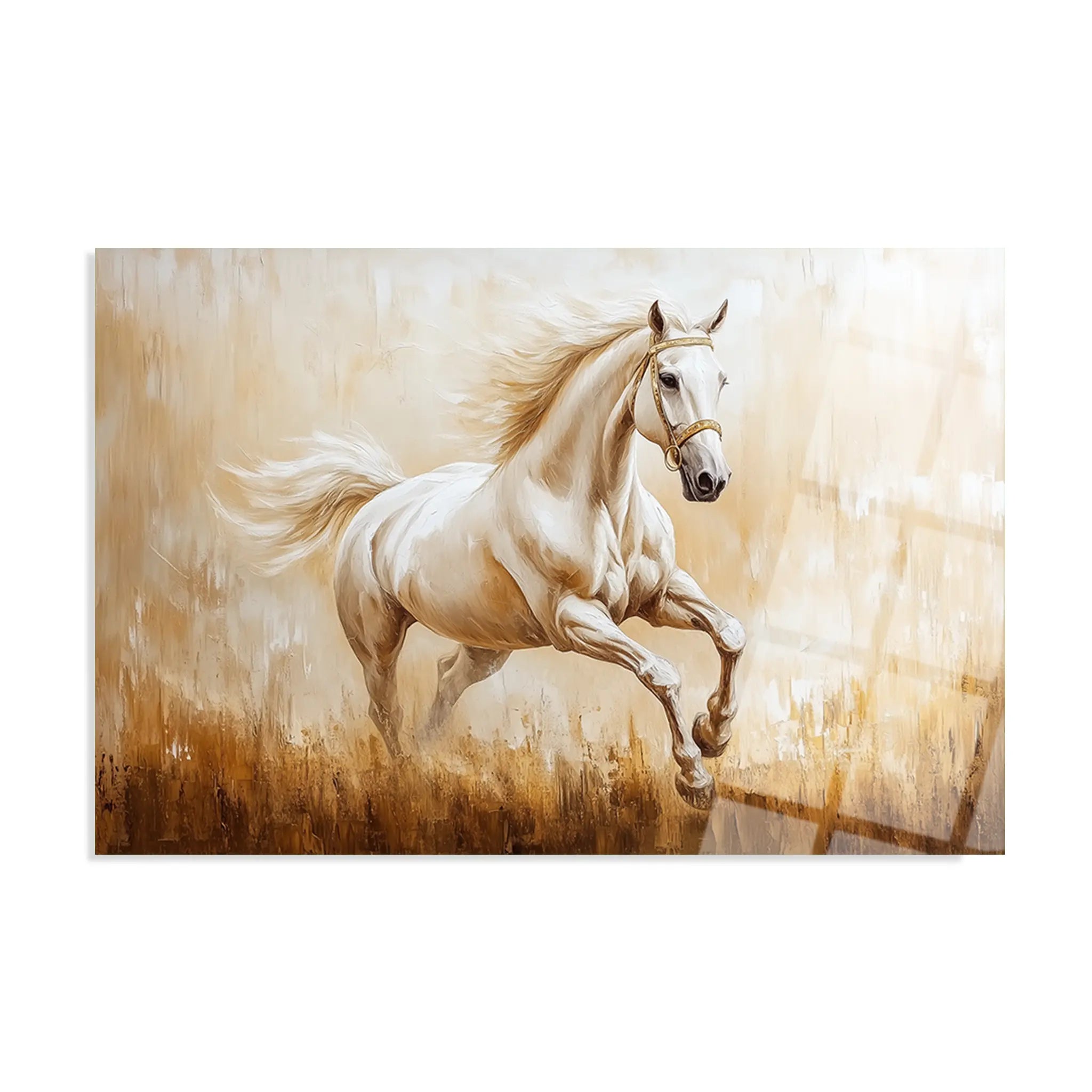 Horses Glass Wall Art GAD104-H 90 x 60 cm