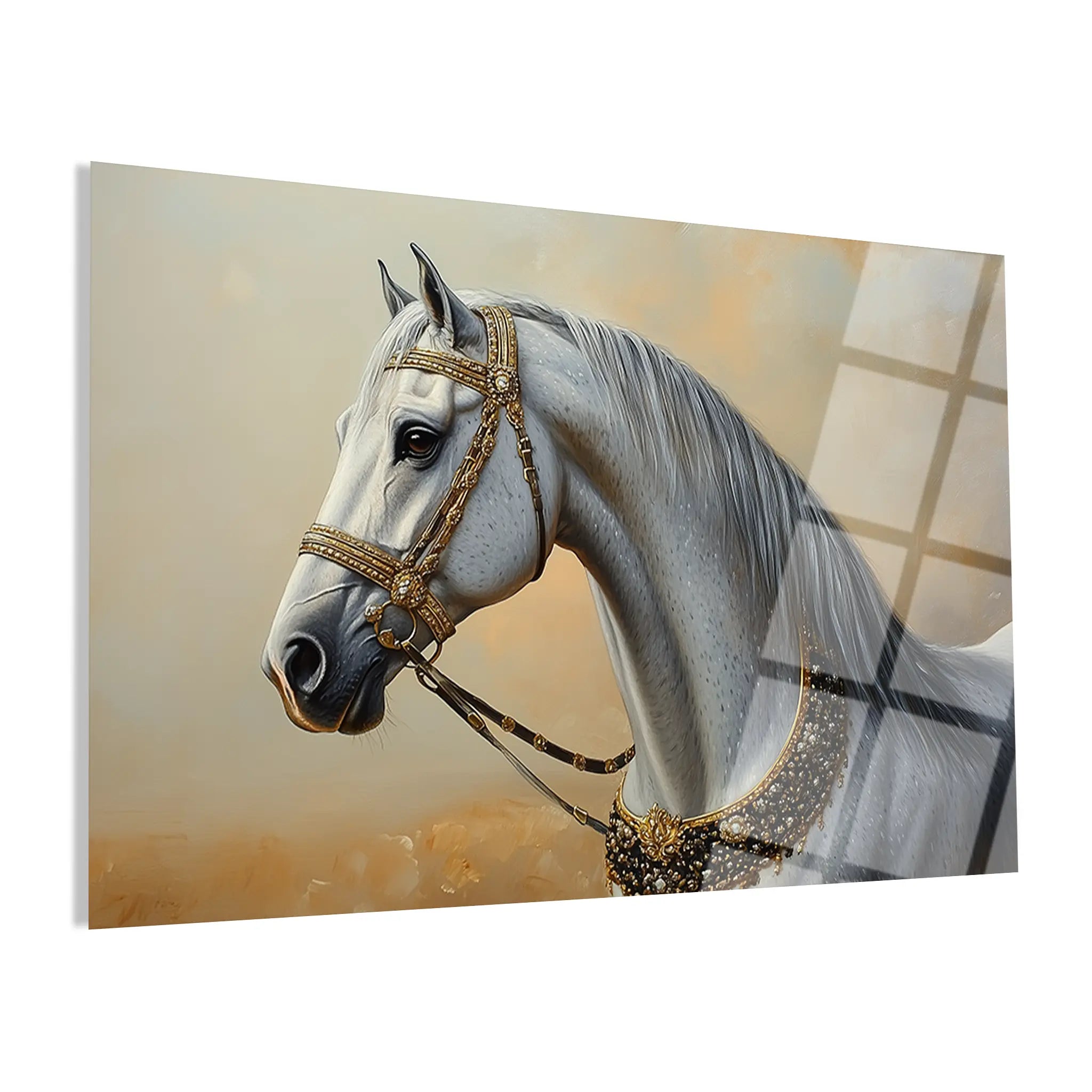 Horses Glass Wall Art GAD124-H 90 x 60 cm