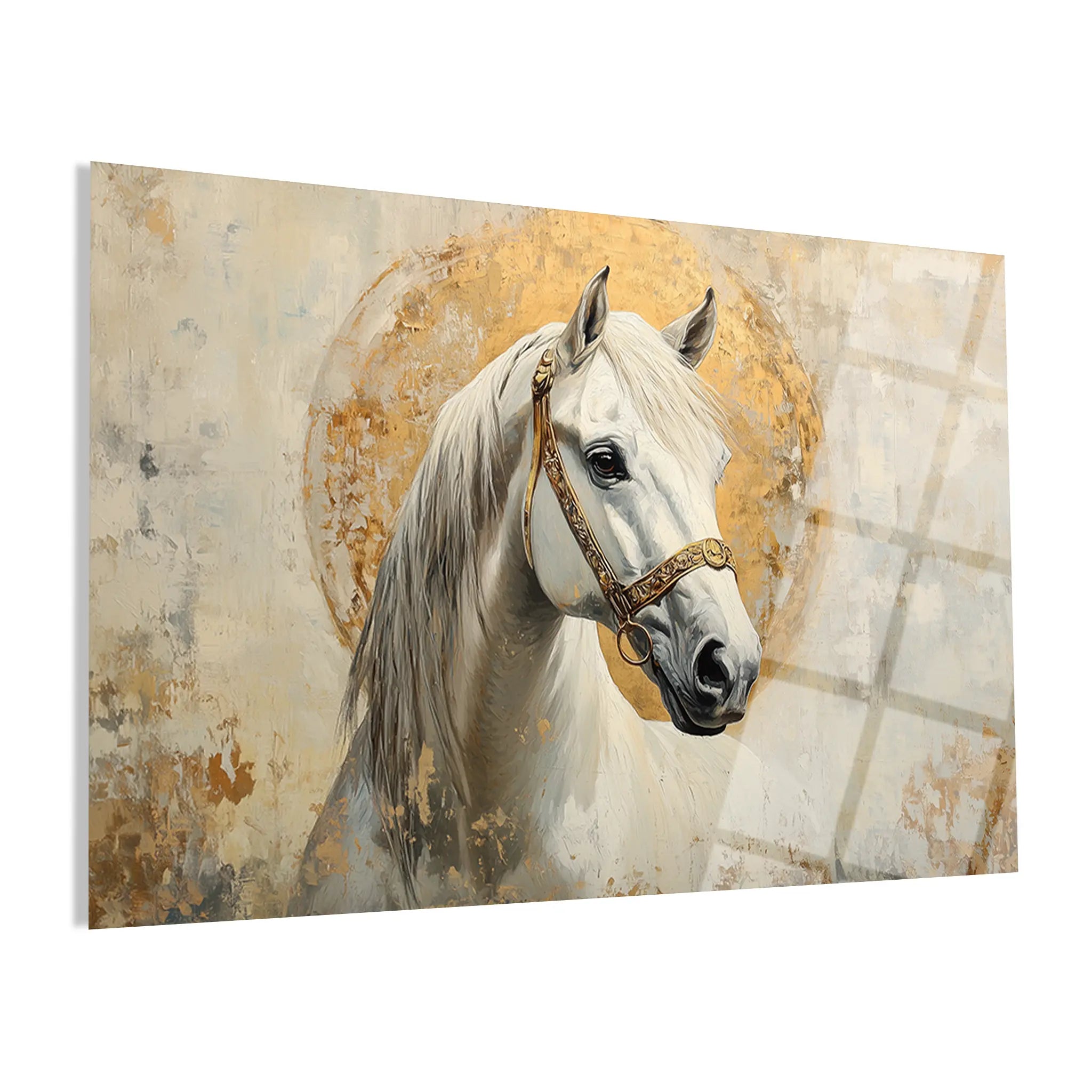 Horses Glass Wall Art GAD127-H 90 x 60 cm