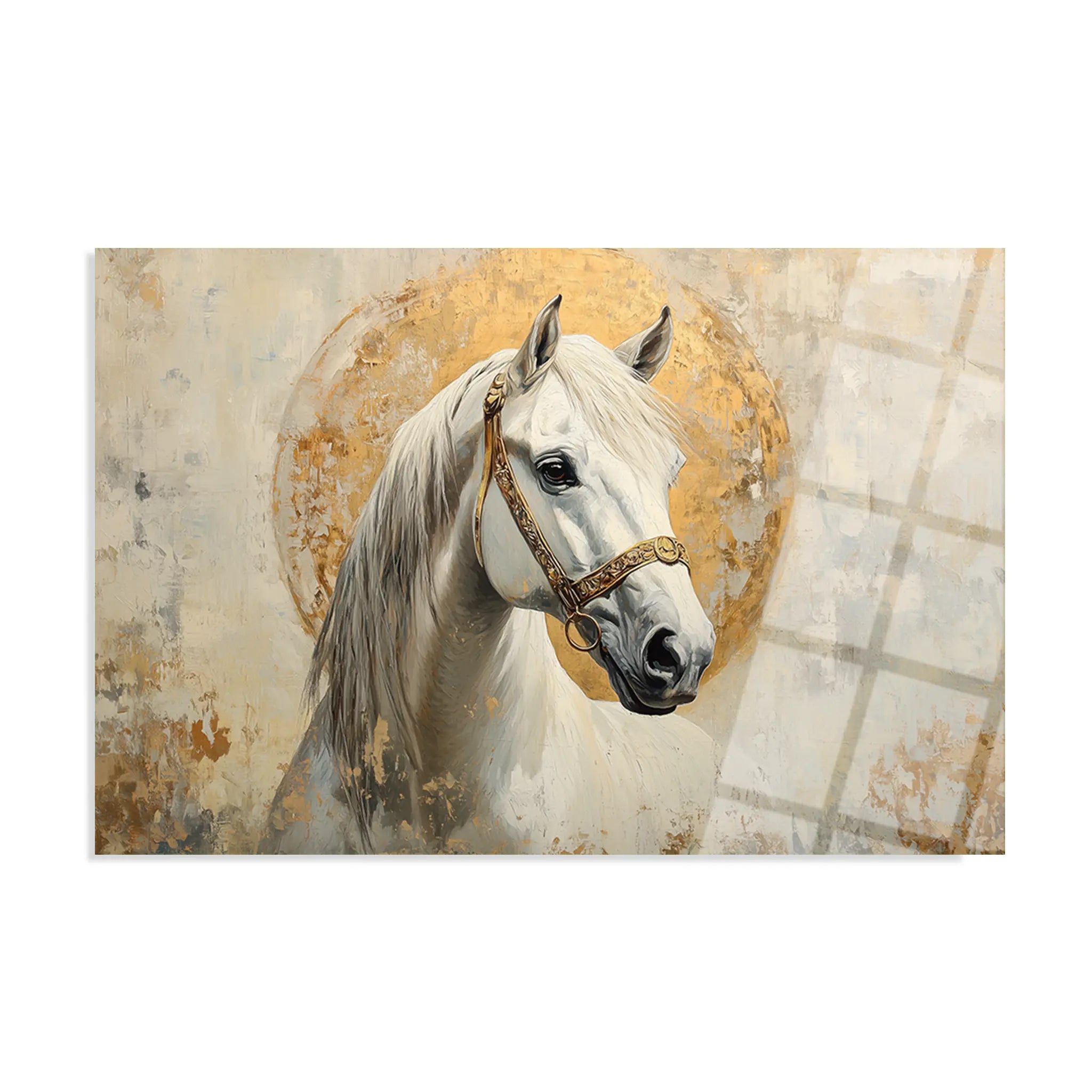 Horses Glass Wall Art GAD127-H 90 x 60 cm