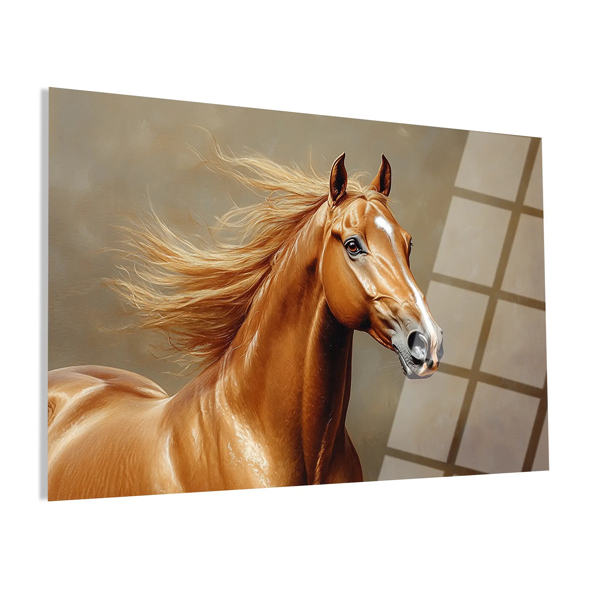Horses Glass Wall Art GAD157-H 90 x 60 cm