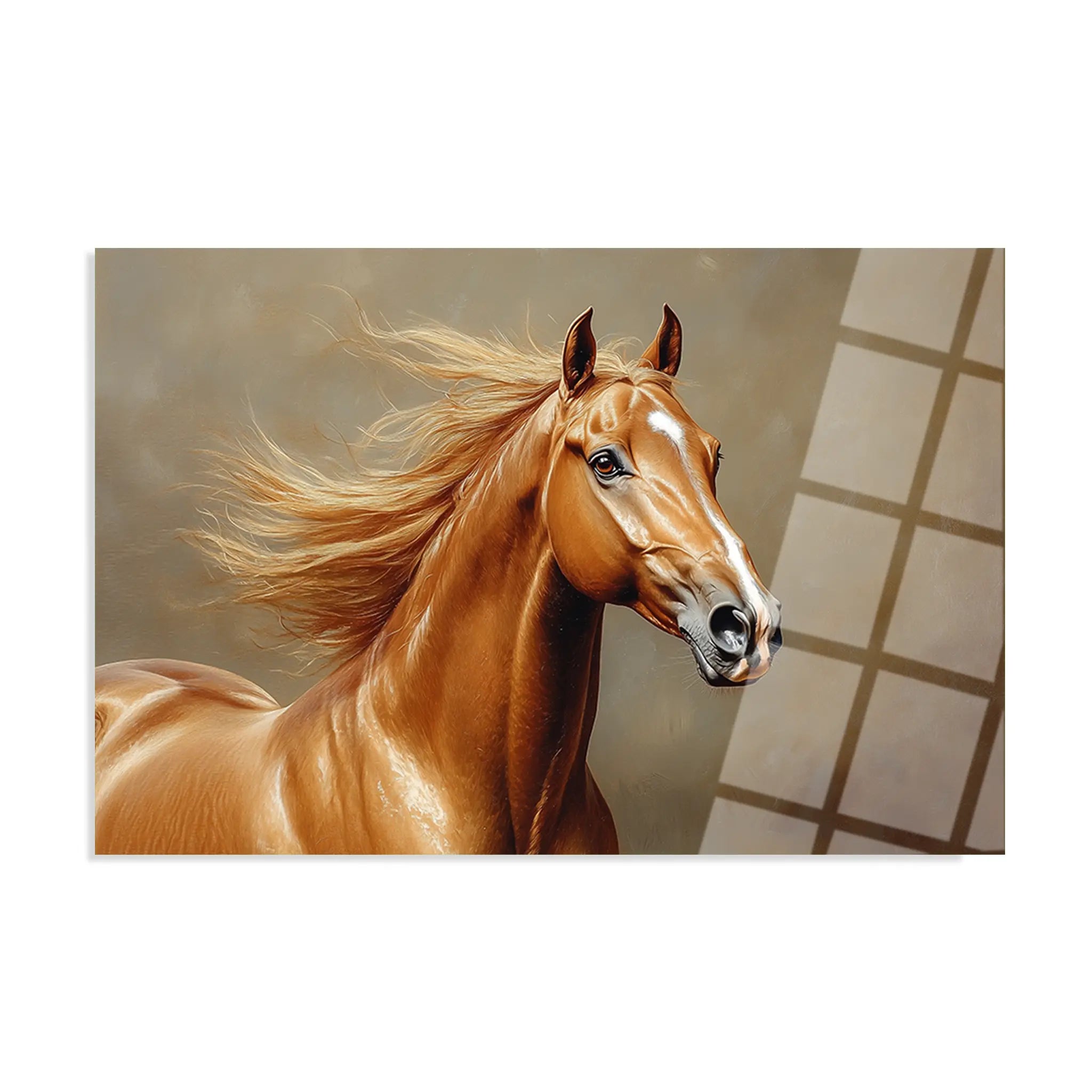 Horses Glass Wall Art GAD157-H 90 x 60 cm