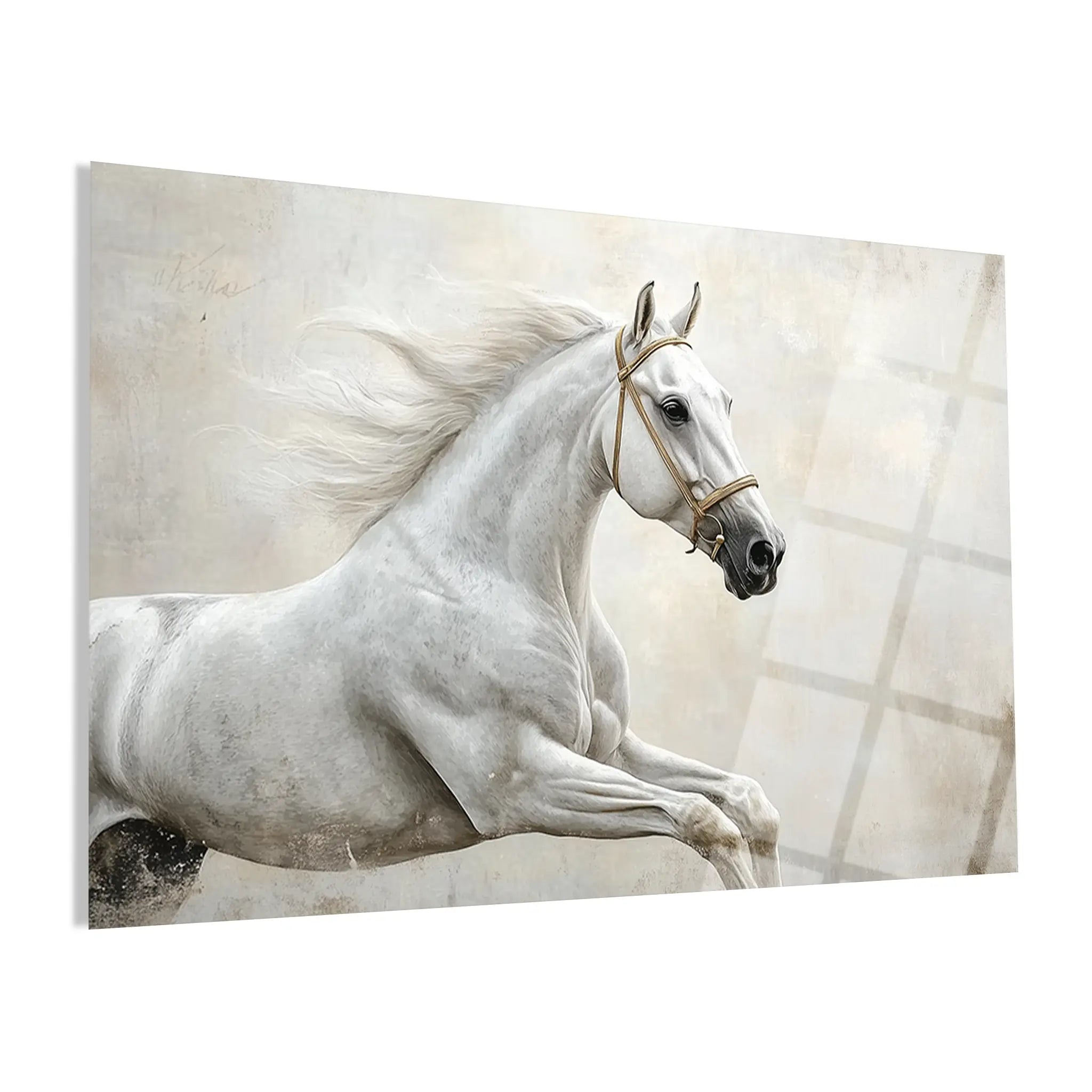 Horses Glass Wall Art GAD174-H 90 x 60 cm