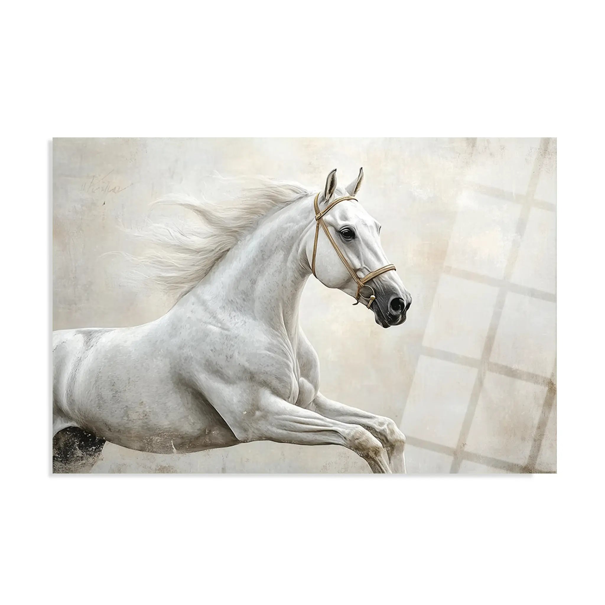Horses Glass Wall Art GAD174-H 90 x 60 cm