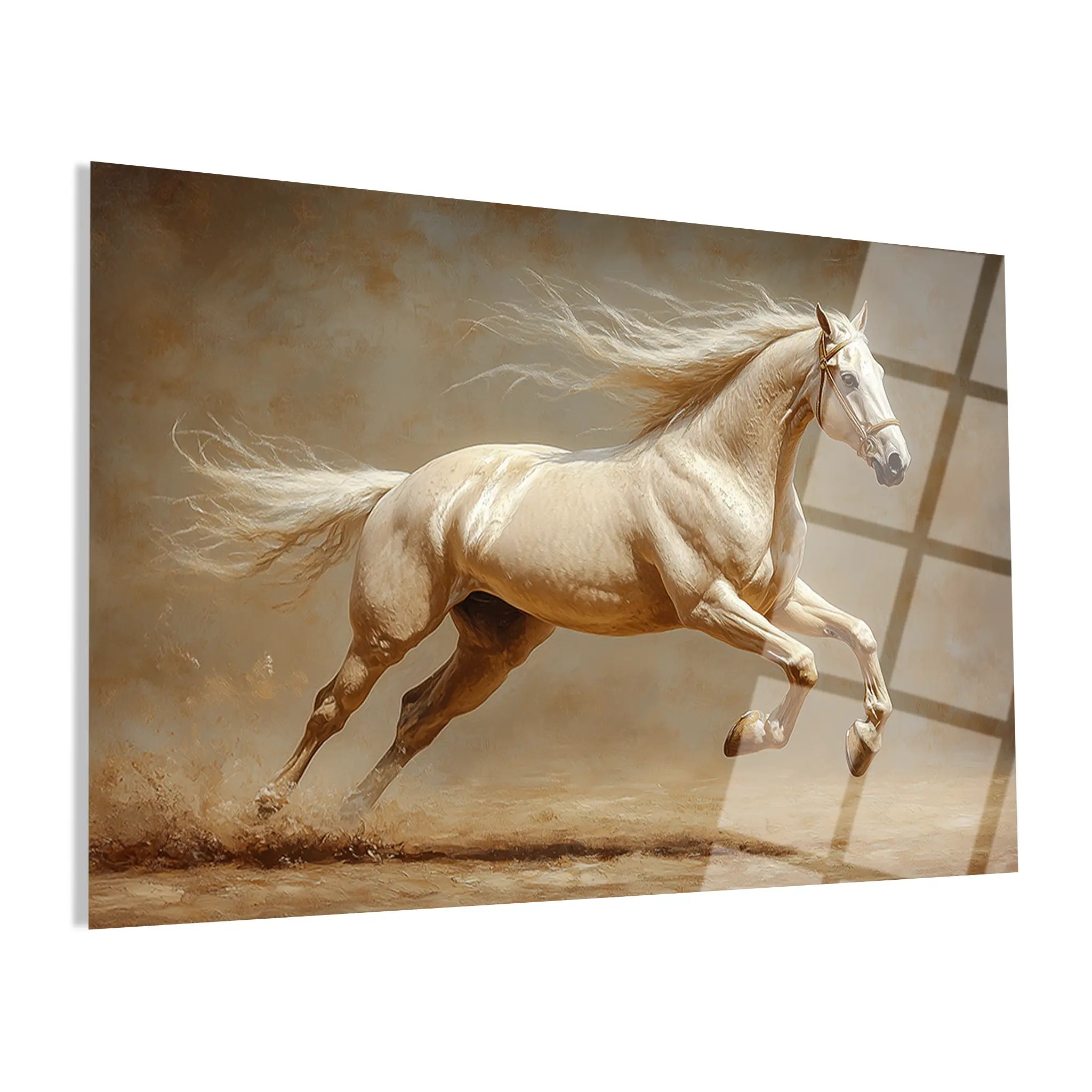 Horses Glass Wall Art GAD175-H 90 x 60 cm