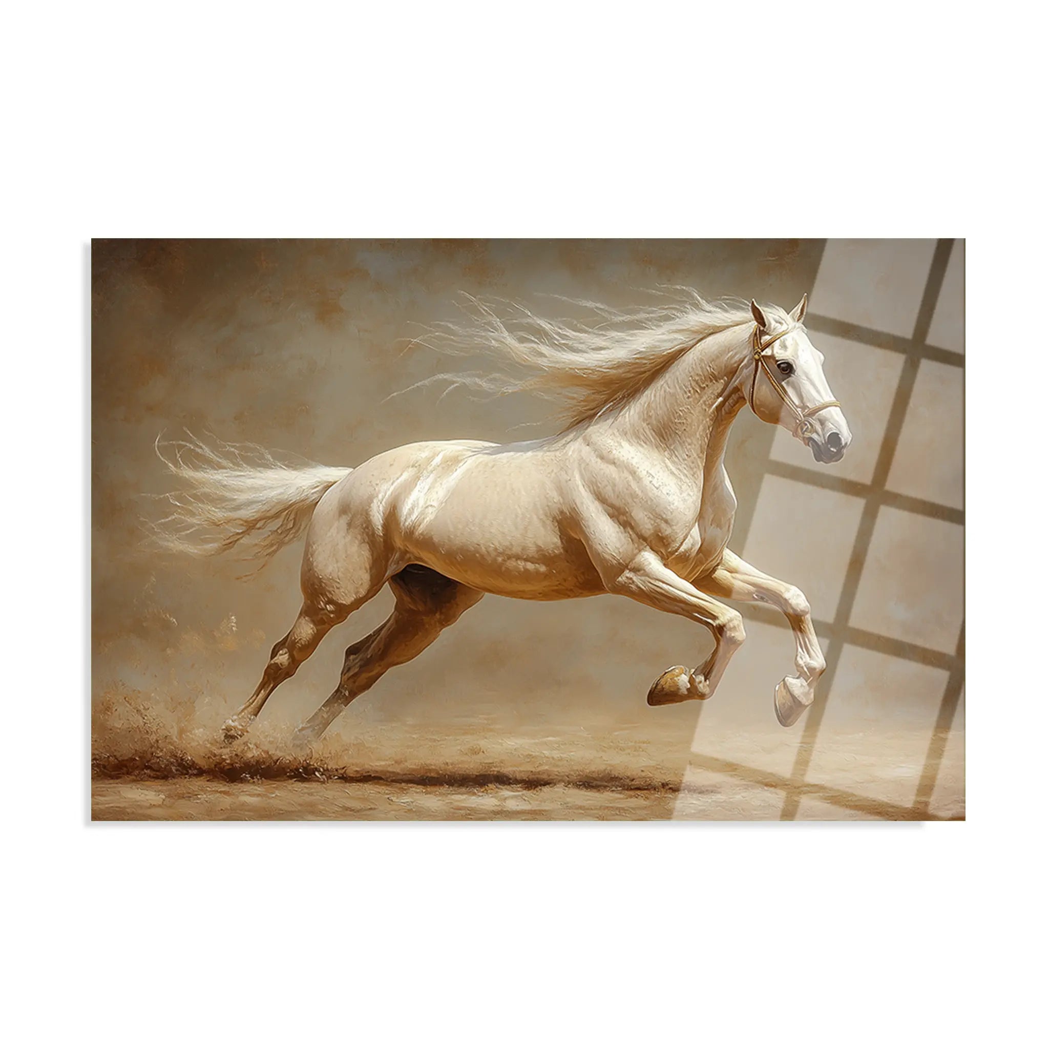 Horses Glass Wall Art GAD175-H 90 x 60 cm