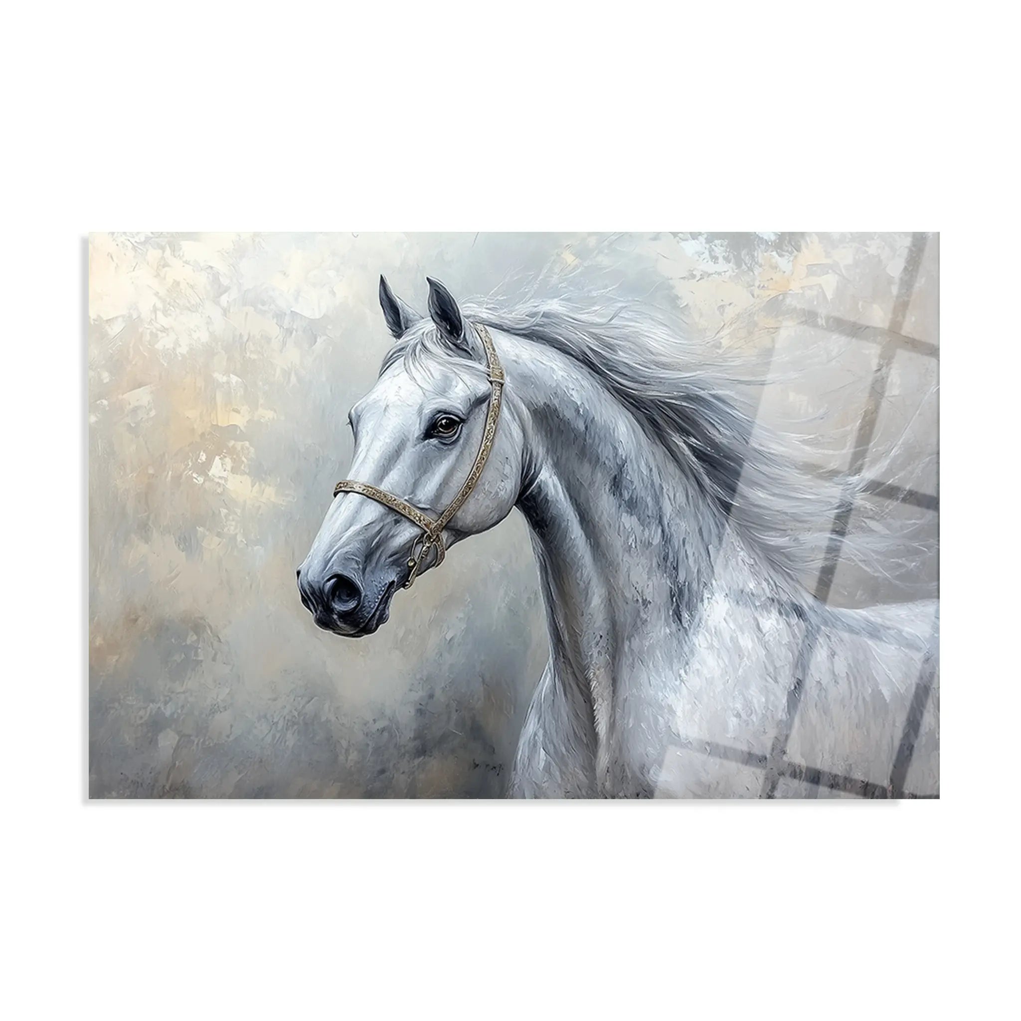 Horses Glass Wall Art GAD178-H 90 x 60 cm