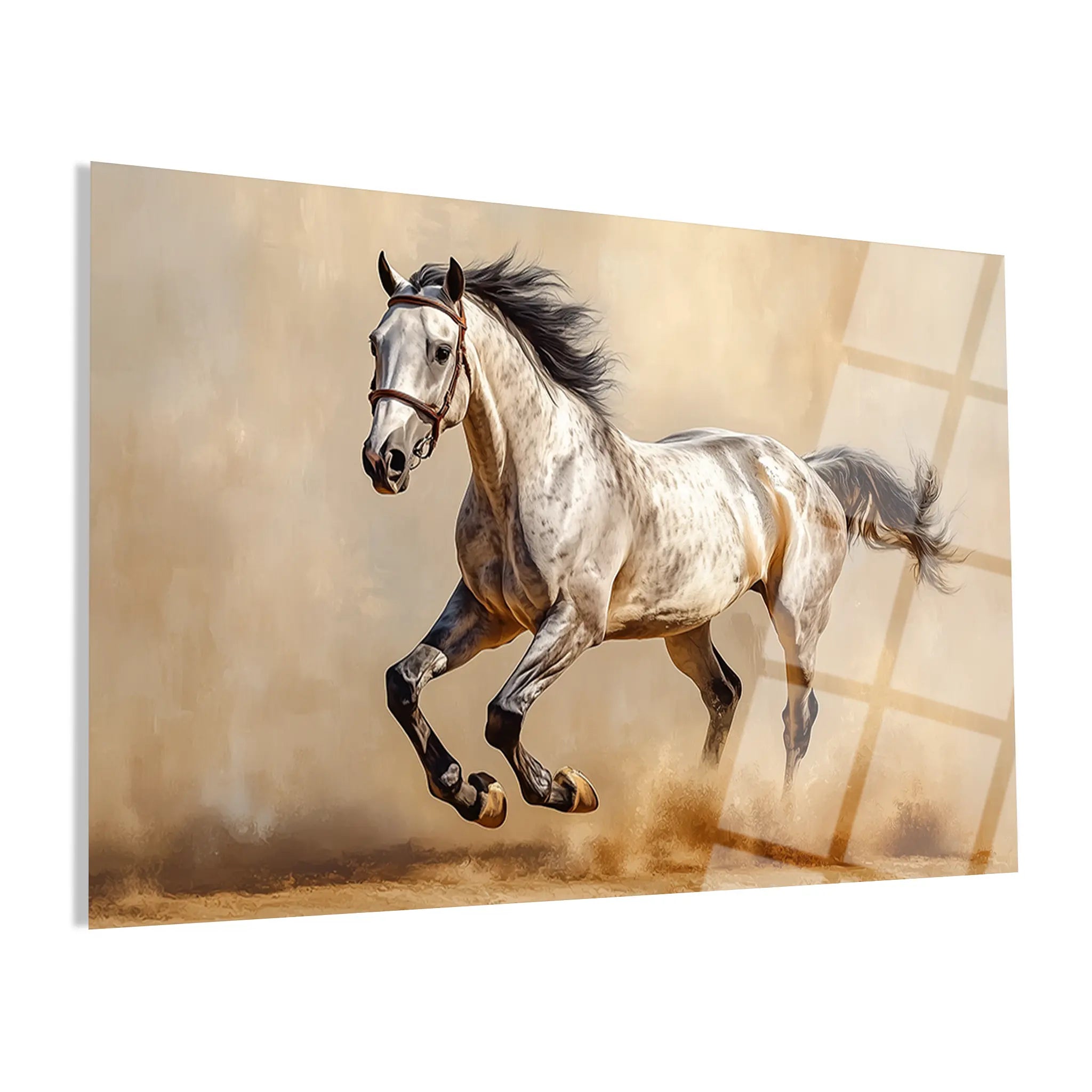 Horses Glass Wall Art GAD179-H 90 x 60 cm