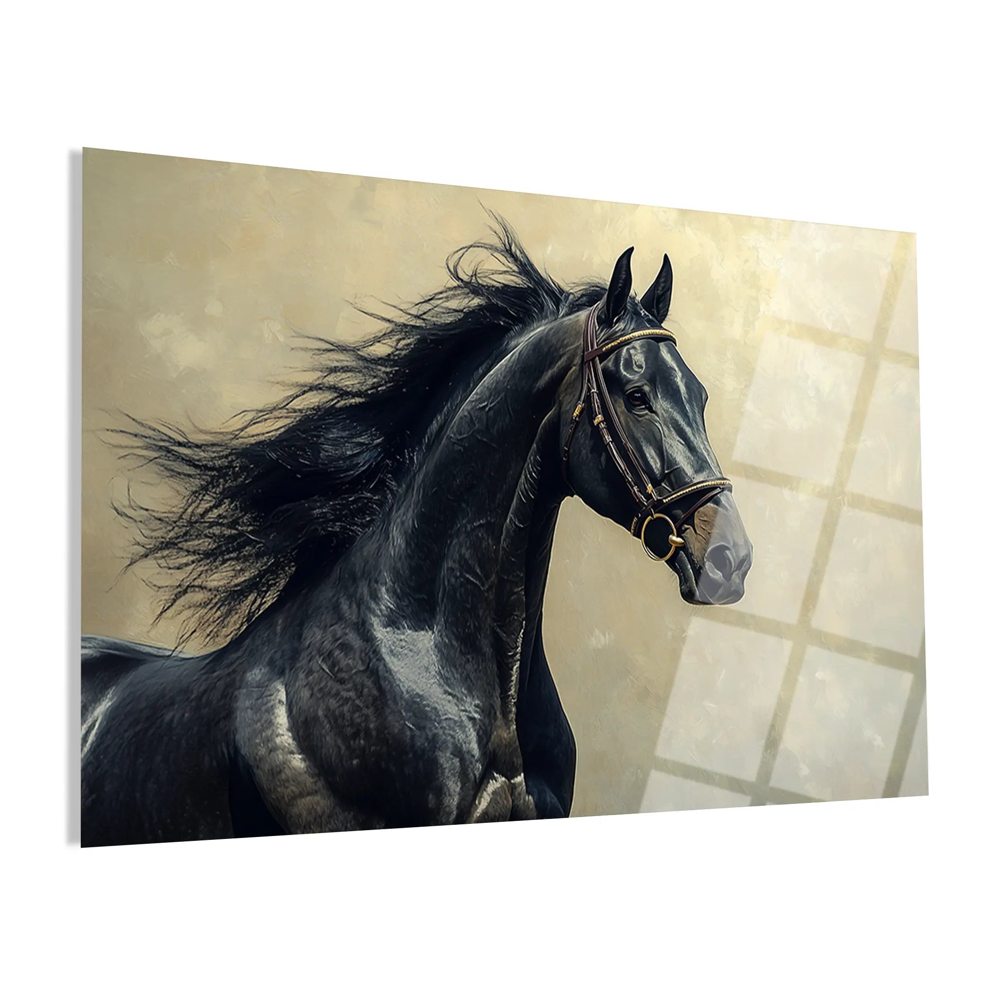 Horses Glass Wall Art GAD225-H 90 x 60 cm