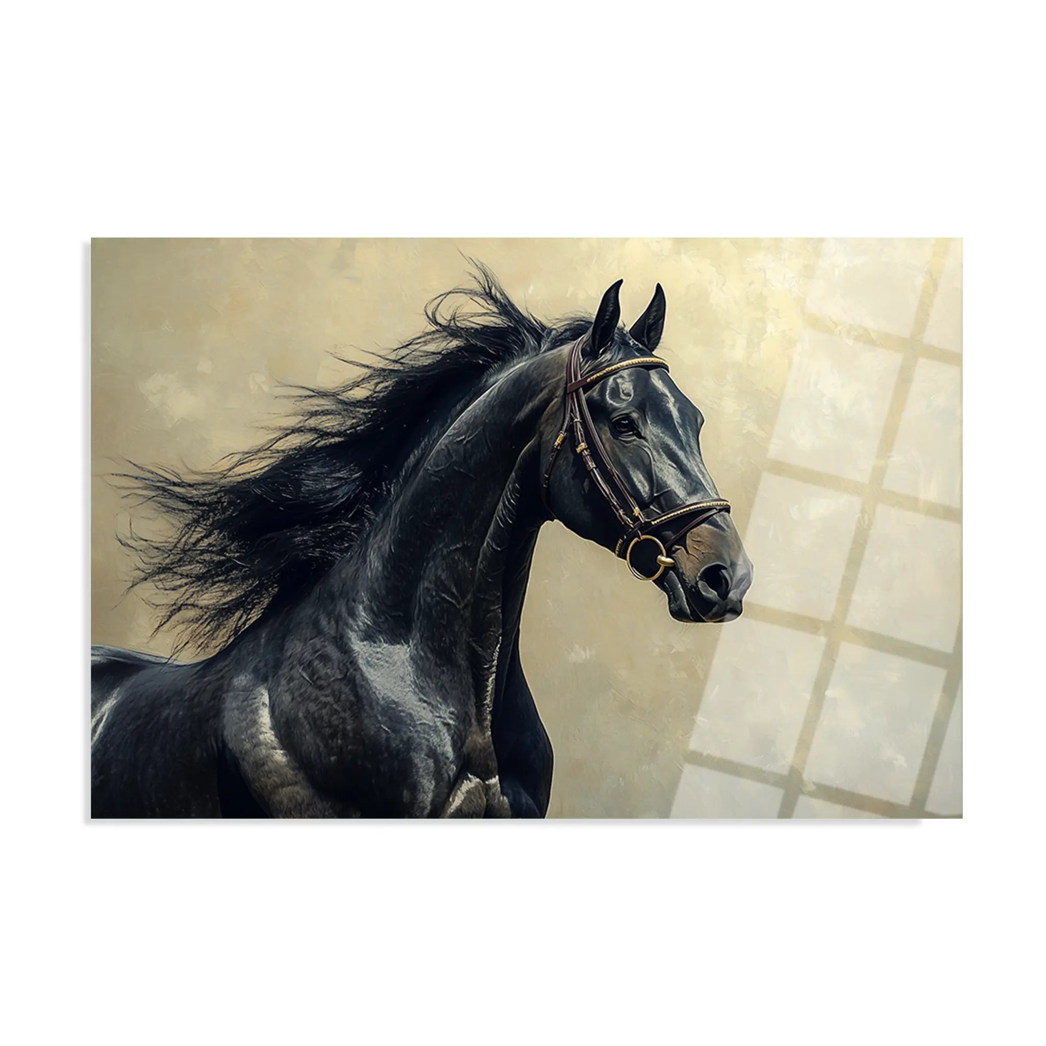 Horses Glass Wall Art GAD225-H 90 x 60 cm