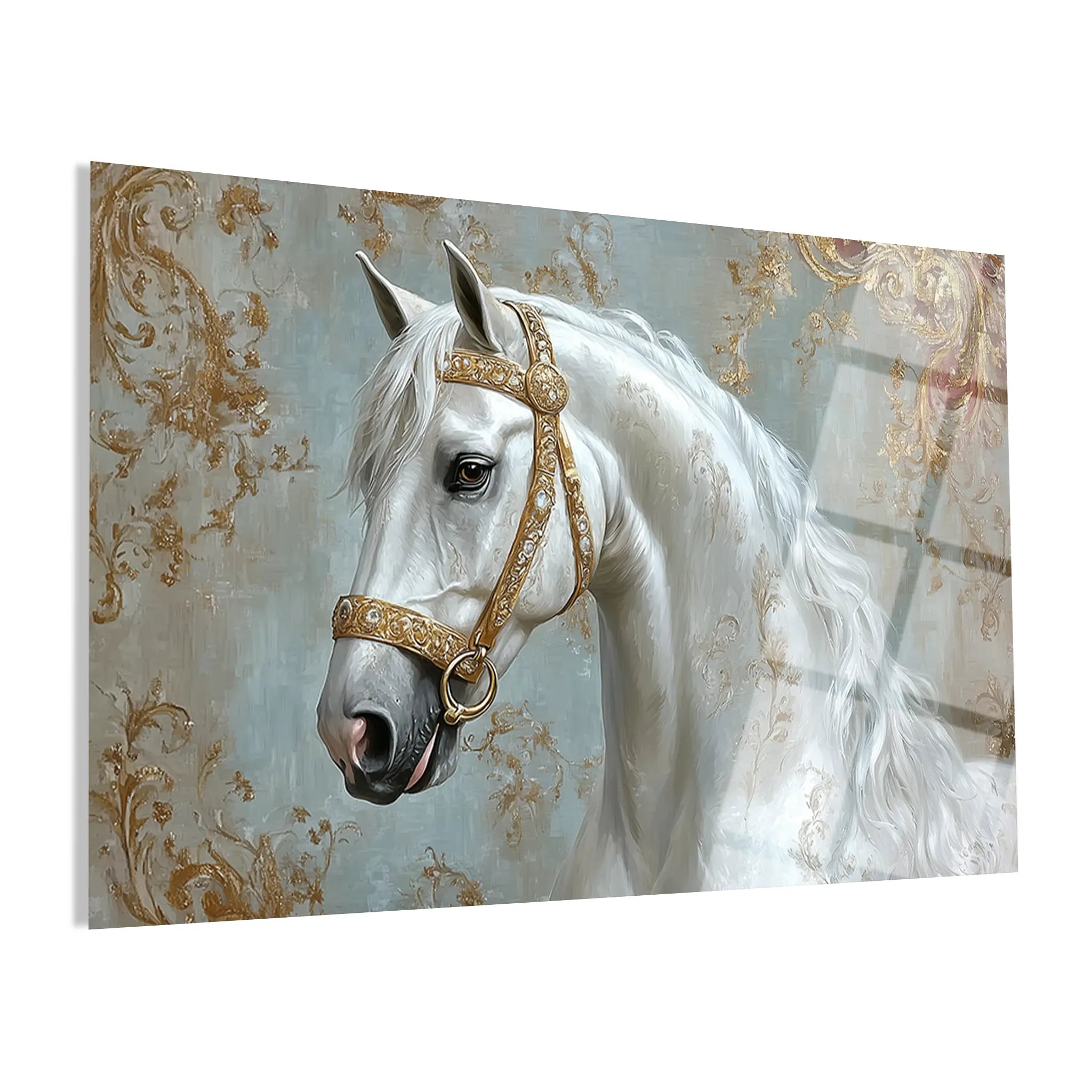 Horses Glass Wall Art GAD236-H 90 x 60 cm