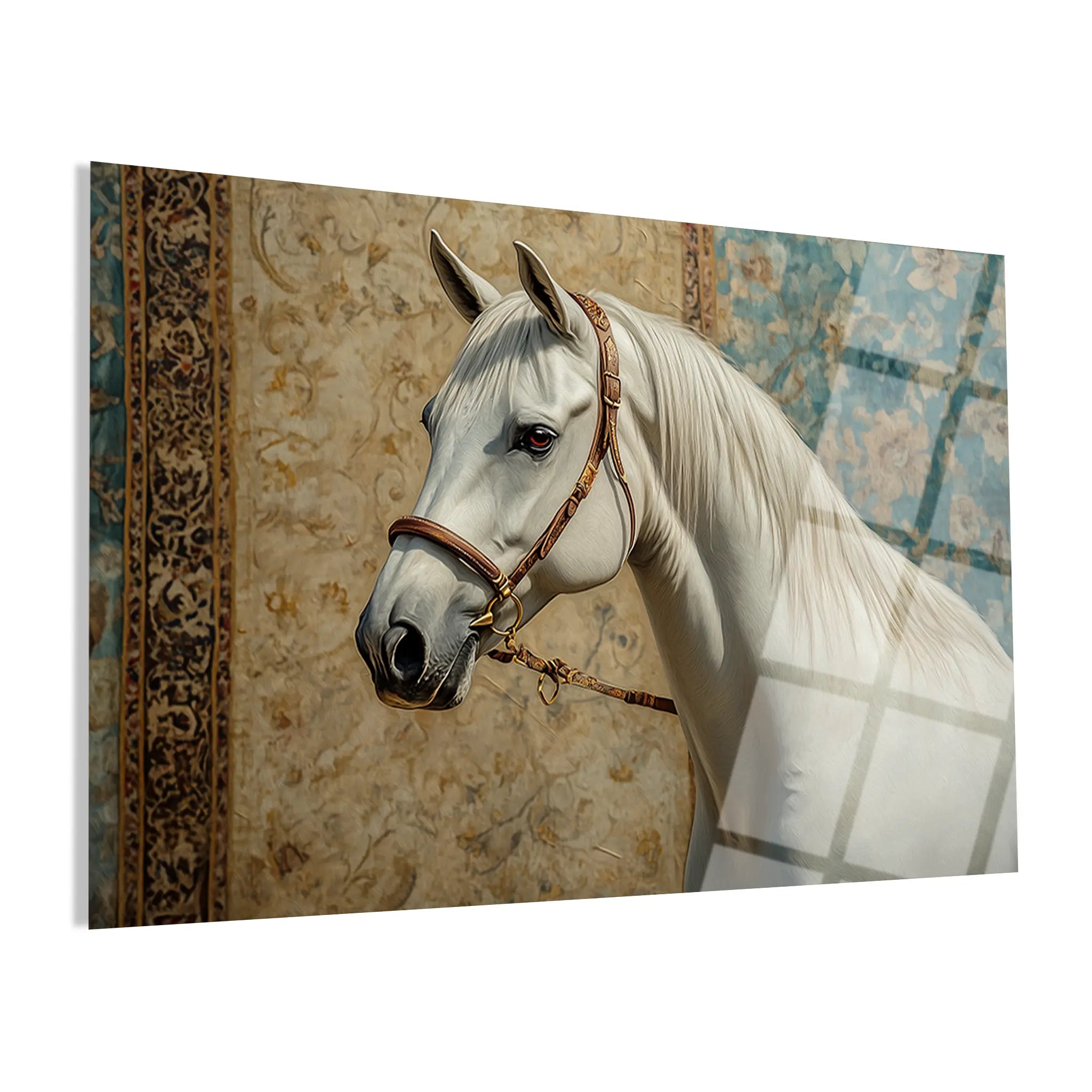 Horses Glass Wall Art GAD238-H 90 x 60 cm