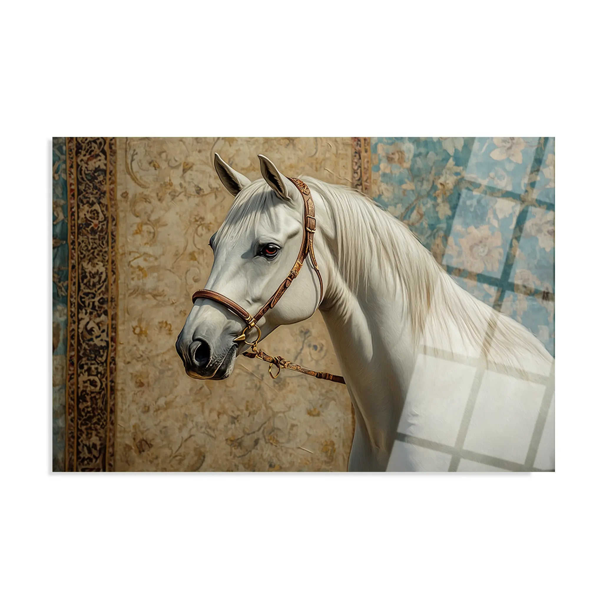 Horses Glass Wall Art GAD238-H 90 x 60 cm