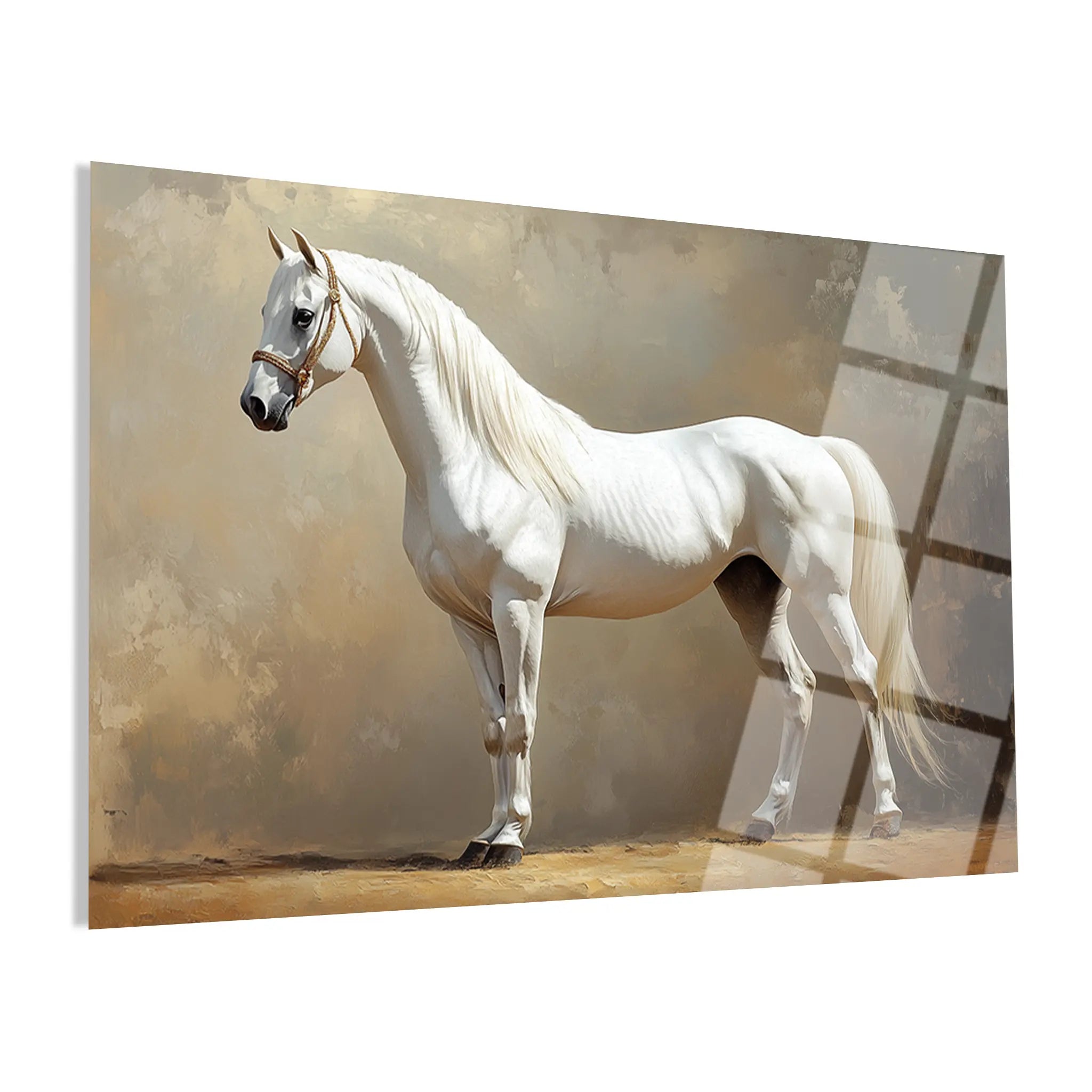 Horses Glass Wall Art GAD239-H 90 x 60 cm