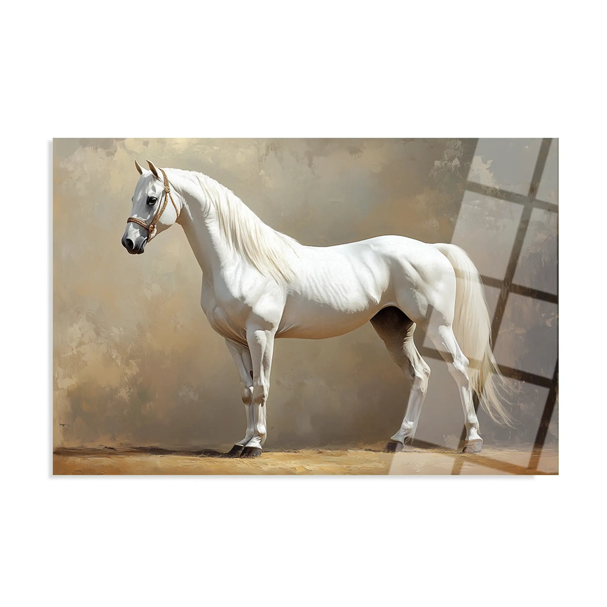Horses Glass Wall Art GAD239-H 90 x 60 cm