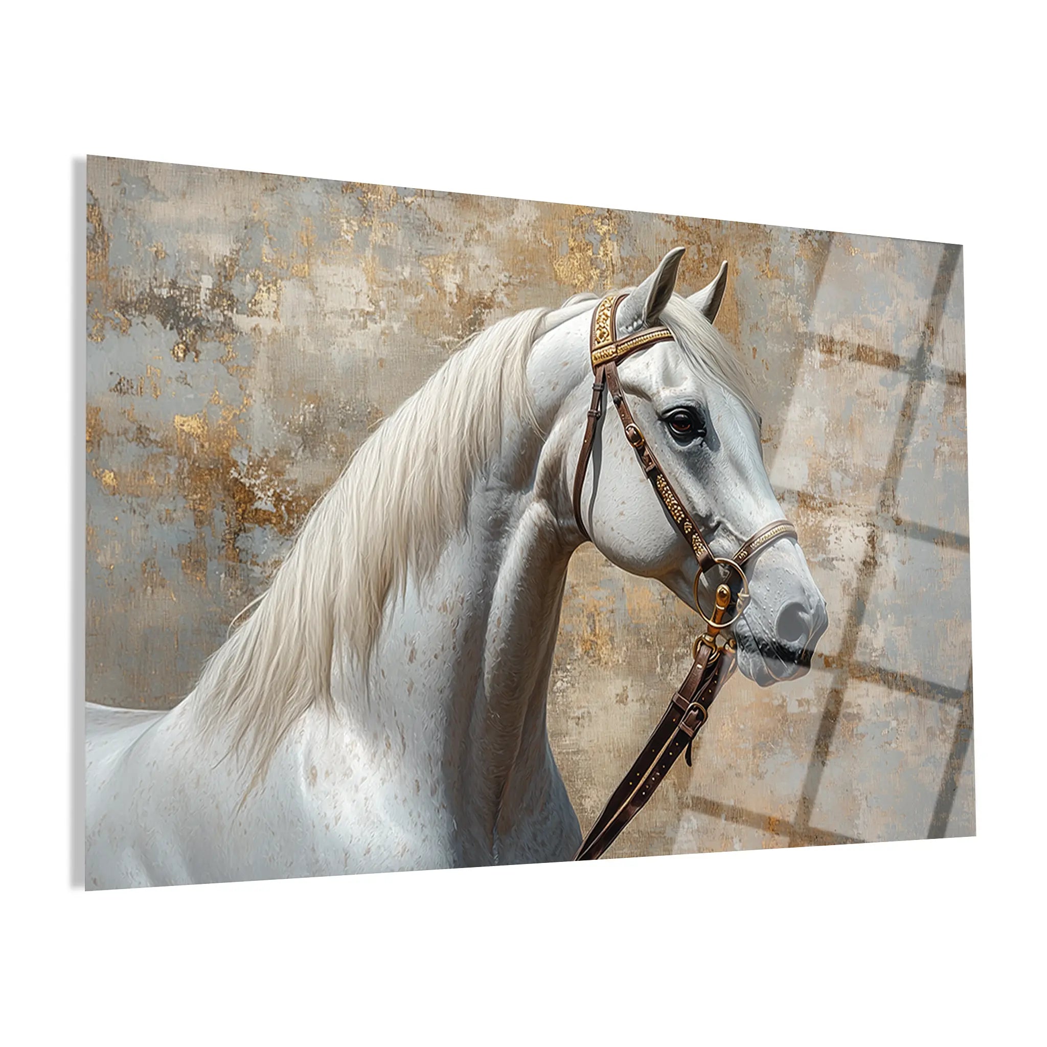 Horses Glass Wall Art GAD242-H 90 x 60 cm