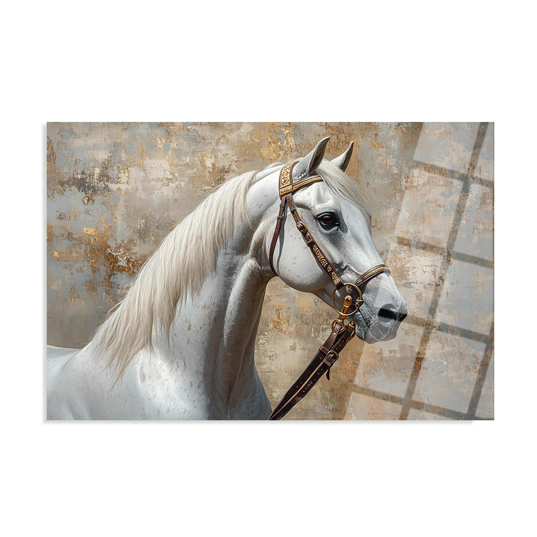 Horses Glass Wall Art GAD242-H 90 x 60 cm