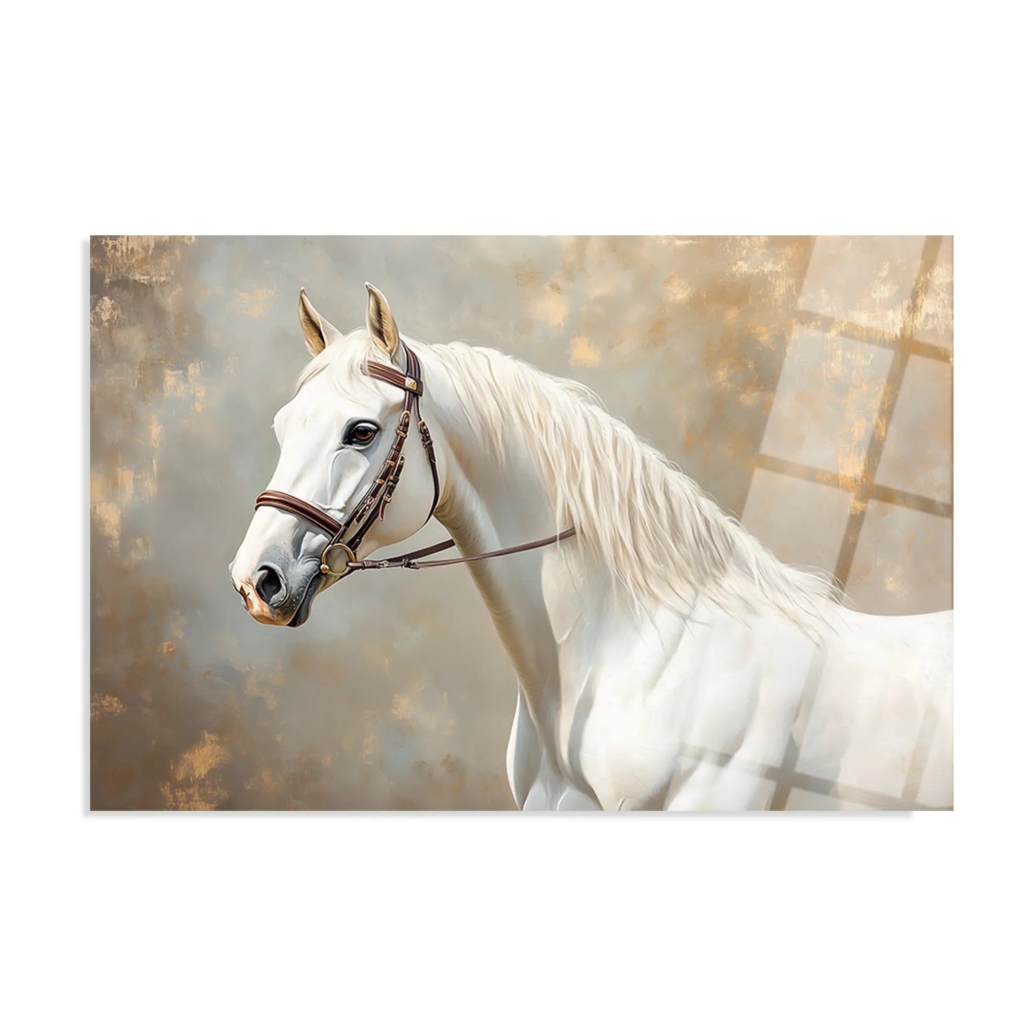 Horses Glass Wall Art GAD243-H 90 x 60 cm