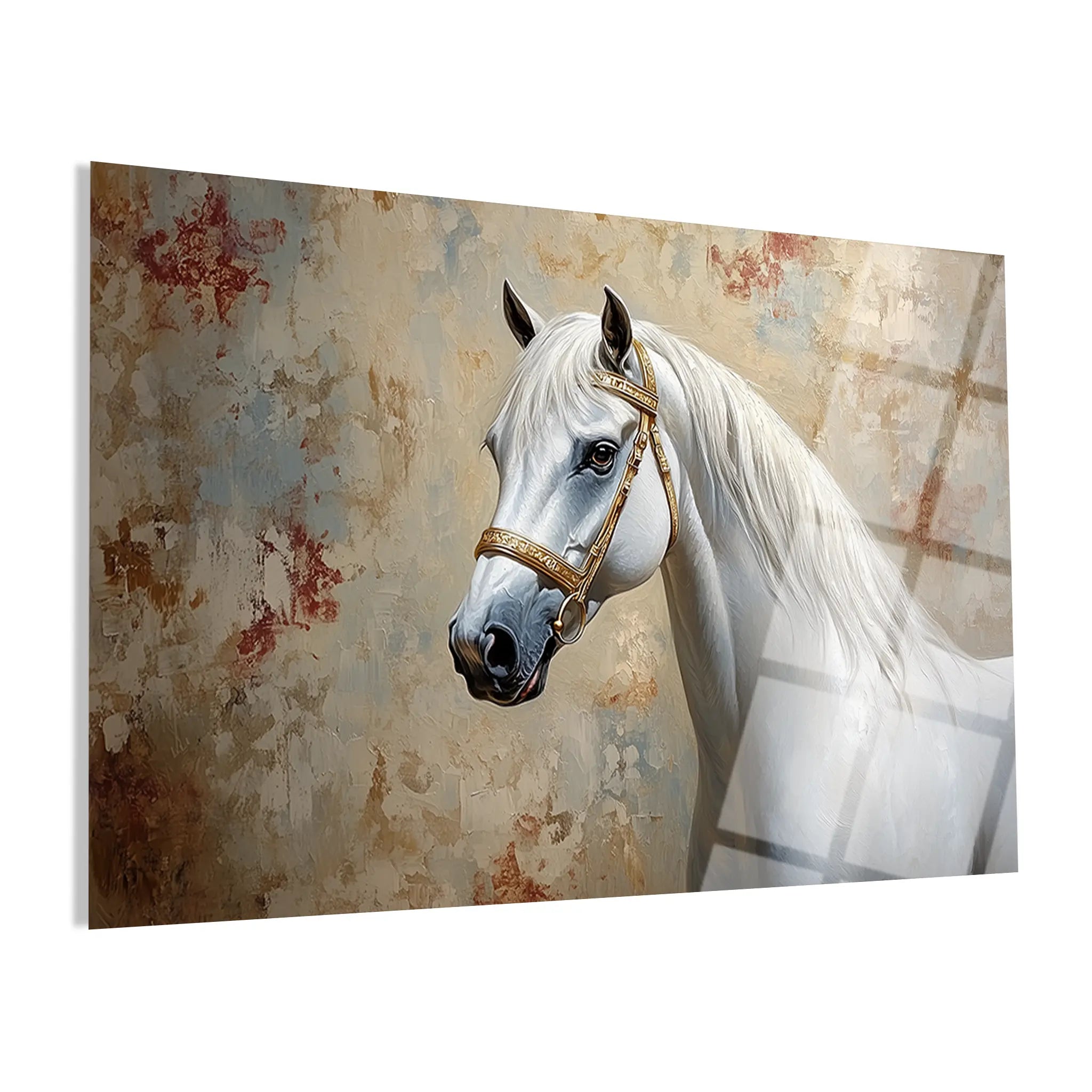 Horses Glass Wall Art GAD245-H 90 x 60 cm
