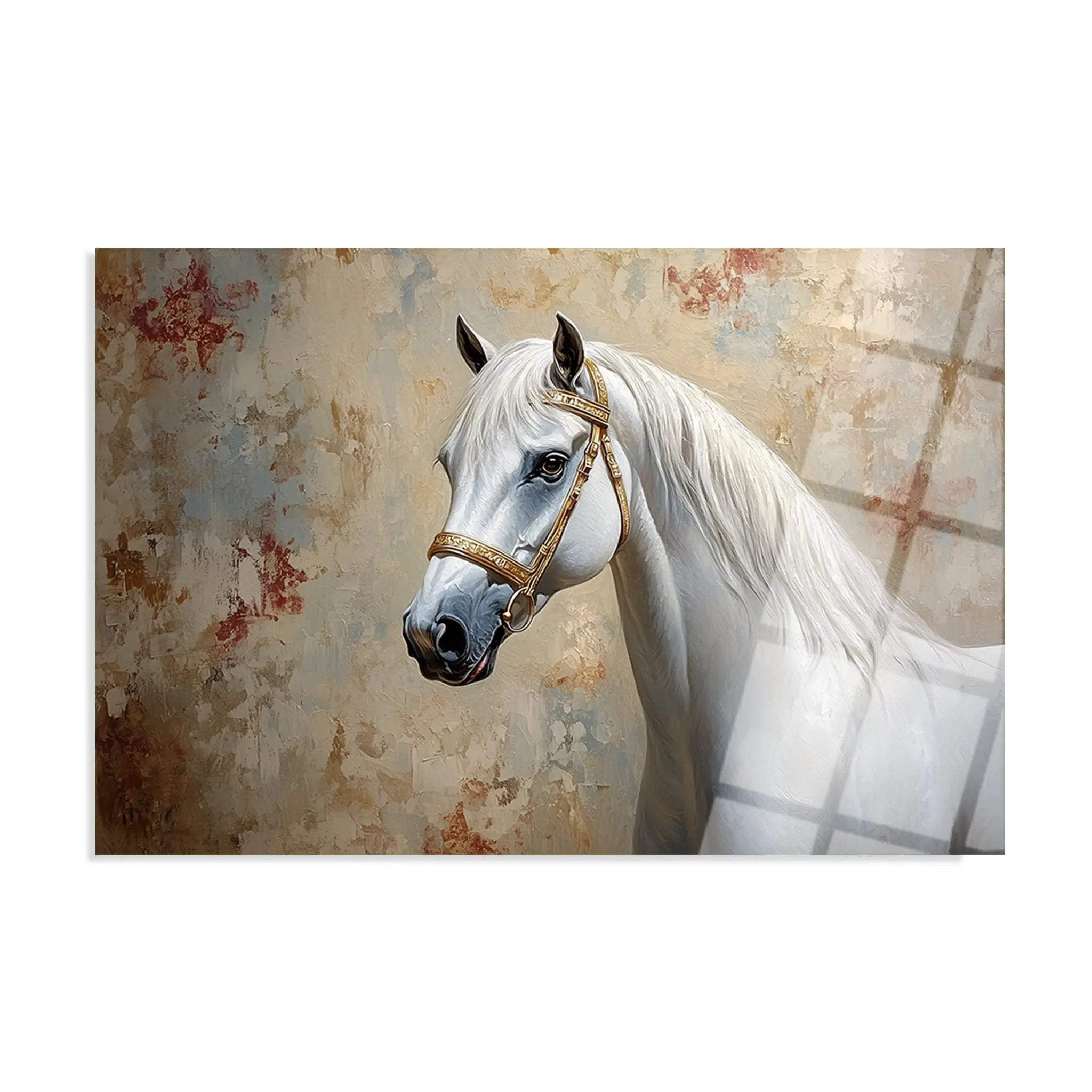 Horses Glass Wall Art GAD245-H 90 x 60 cm