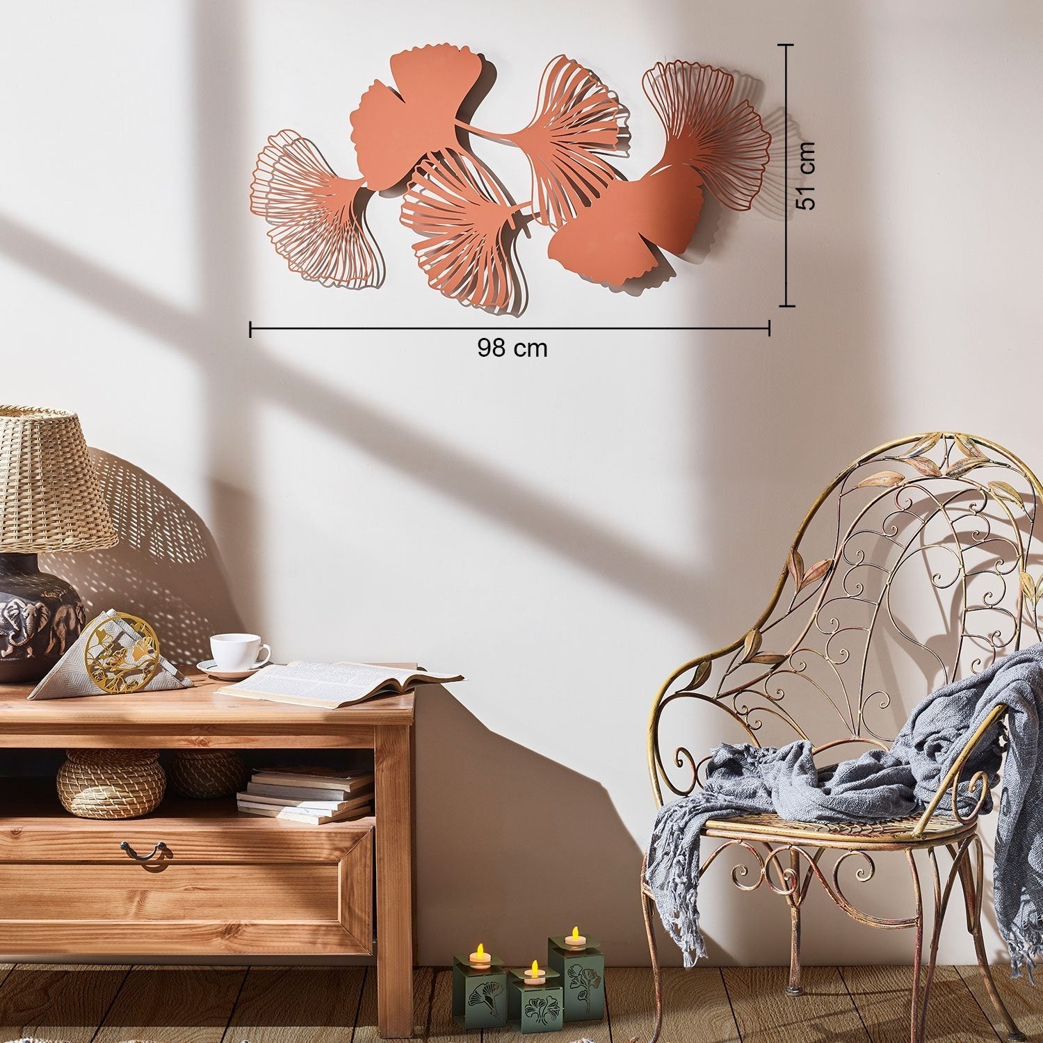 Ginkgo Metal Wall Art