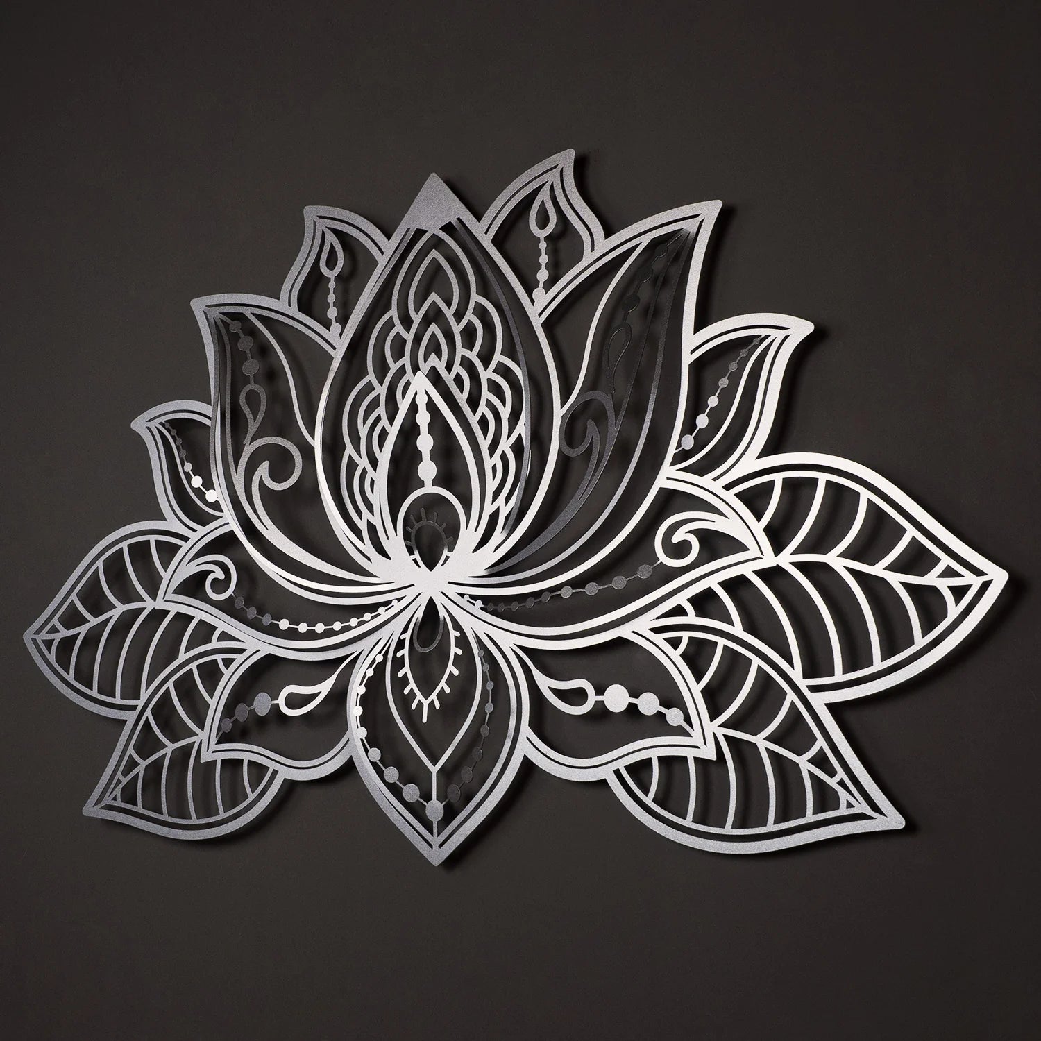 3D Lotus Mandala Metal Wall Art