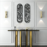 Rizq Dua Metal Islamic Metal Art Set of 2 70 x 20 cm / Gold