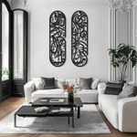 Rizq Dua Metal Islamic Metal Art Set of 2 70 x 20 cm / Gold