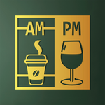 Modern Coffee and Wine Metal Wall Art 62 × 62 cm / Black