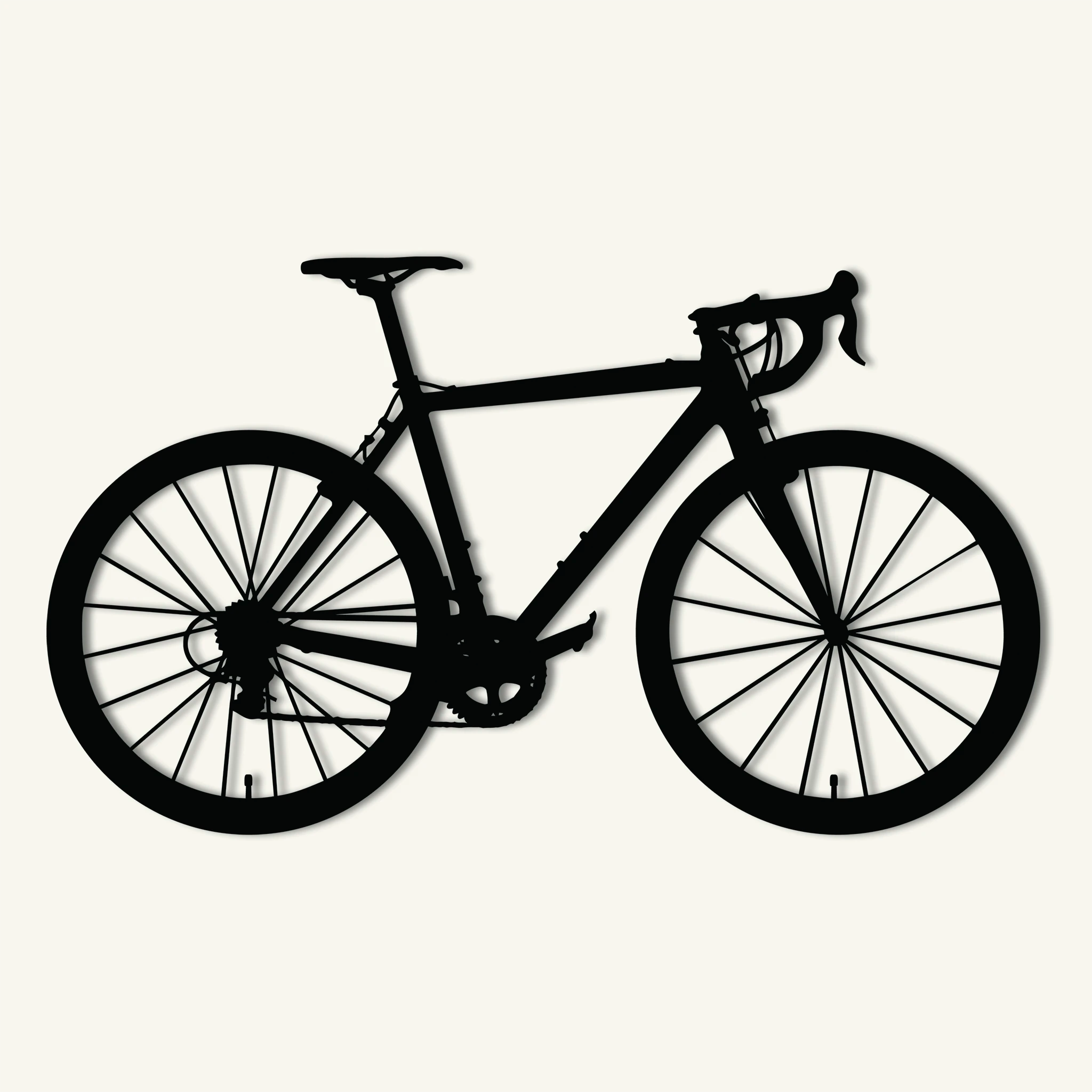 Sporty Bicycle Metal Wall Art 67 × 39 cm / Black