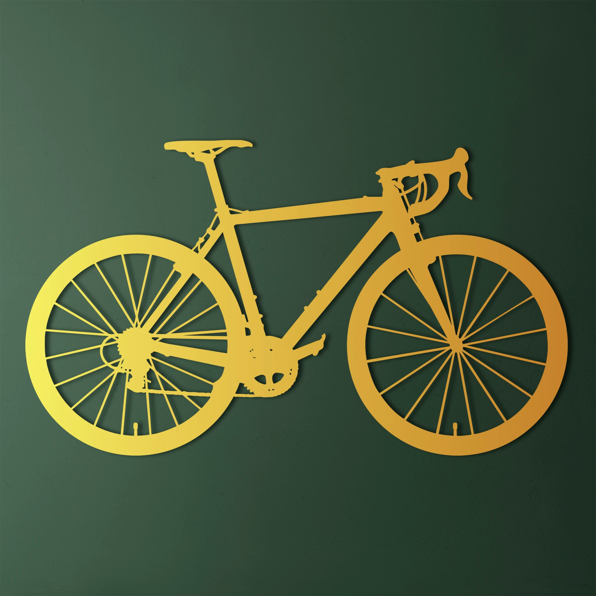 Sporty Bicycle Metal Wall Art 67 × 39 cm / Black