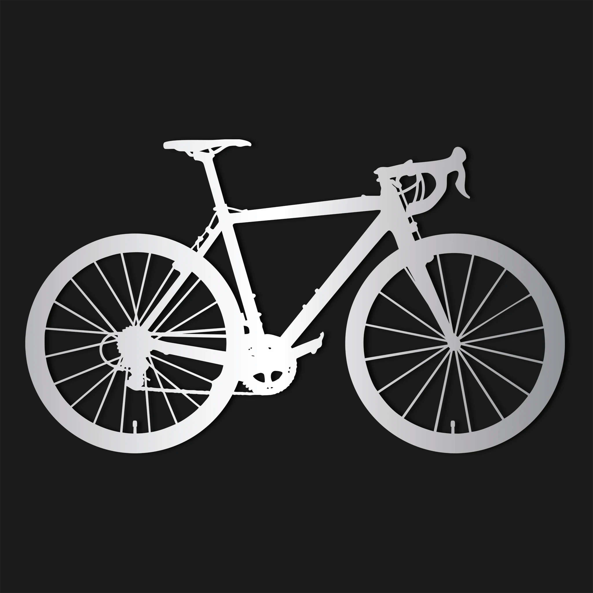 Sporty Bicycle Metal Wall Art 67 × 39 cm / Black