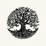 Majestic Tree of Life Metal Wall Art 62 x 62 cm / Black