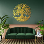 Majestic Tree of Life Metal Wall Art 62 x 62 cm / Black