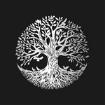 Majestic Tree of Life Metal Wall Art 62 x 62 cm / Black