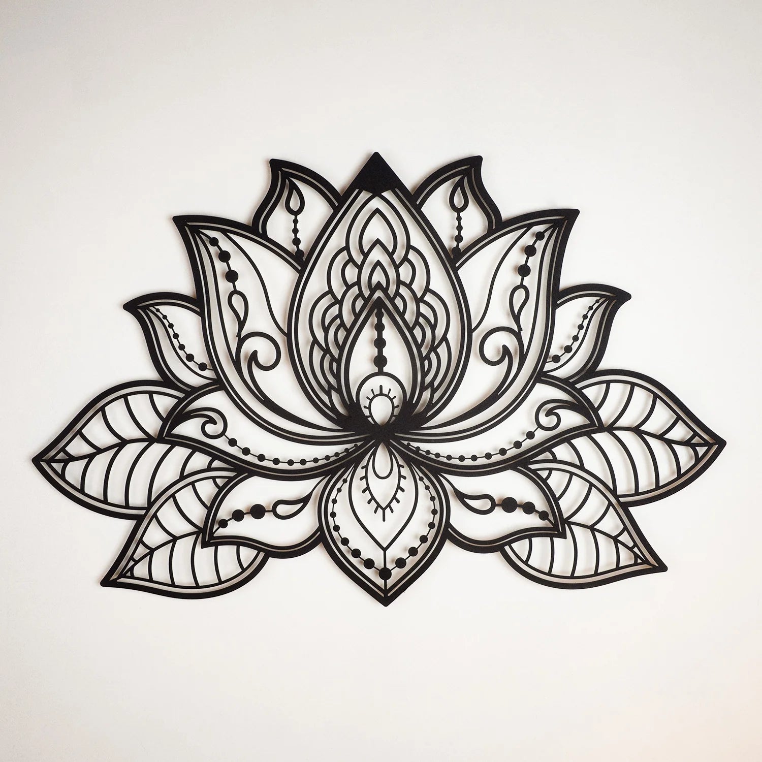 3D Lotus Mandala Metal Wall Art