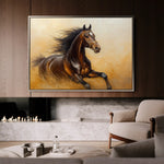 Horses 001 Canvas Art 90 x 60 cm / Stretched on hidden frame