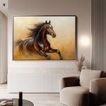Horses 001 Canvas Art 90 x 60 cm / Stretched on hidden frame