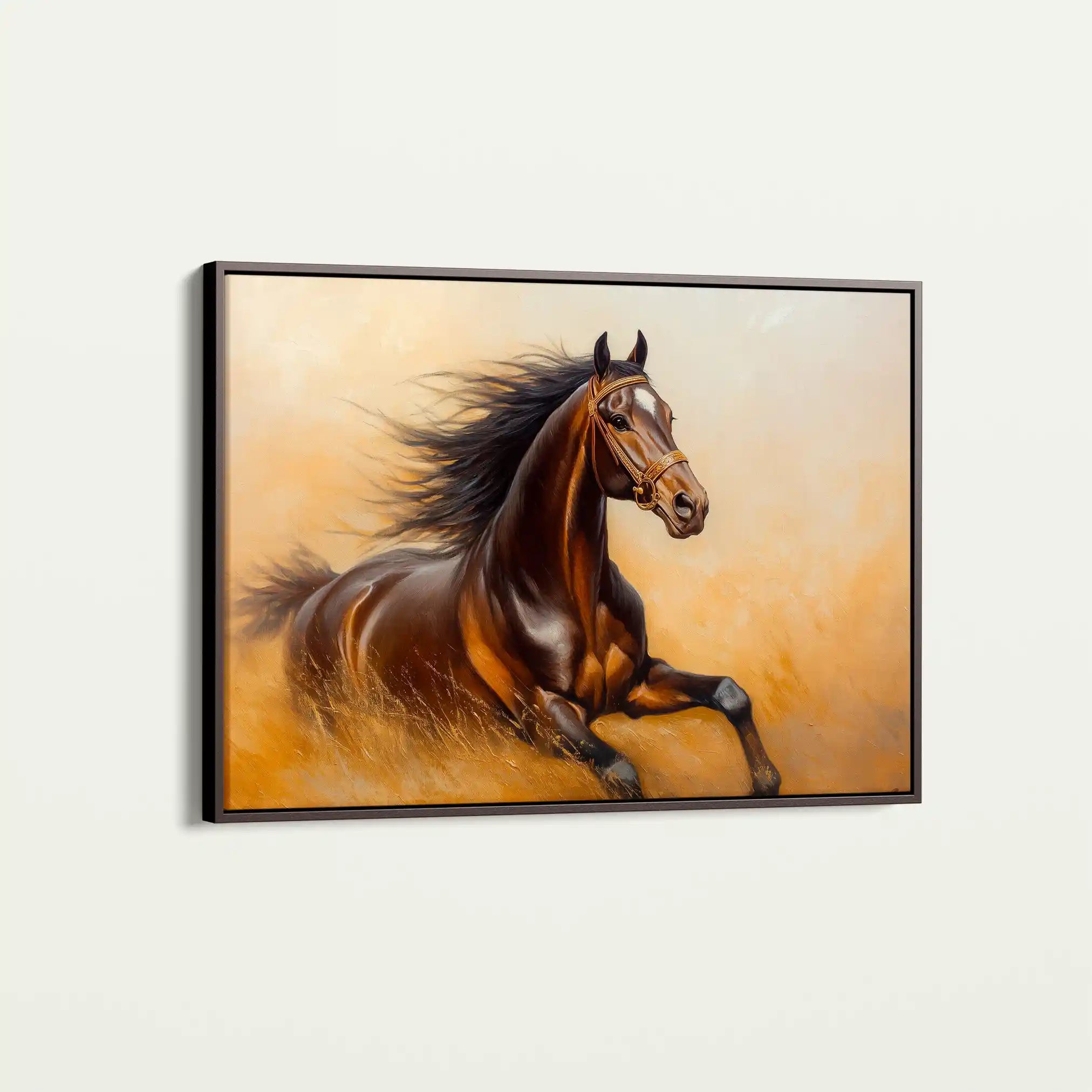 Horses 001 Canvas Art 90 x 60 cm / Stretched on hidden frame